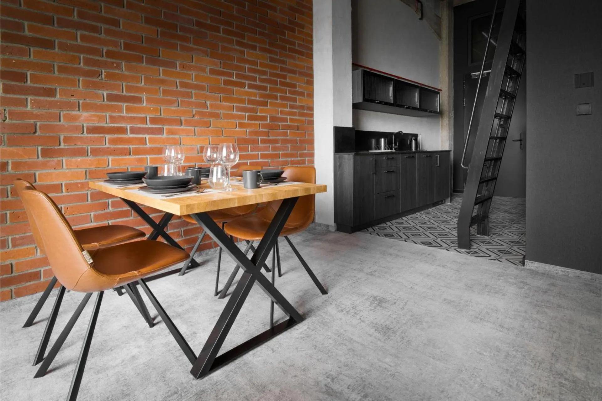 Kitchen or kitchenette in MONTOWNIA Lofts & Experience
