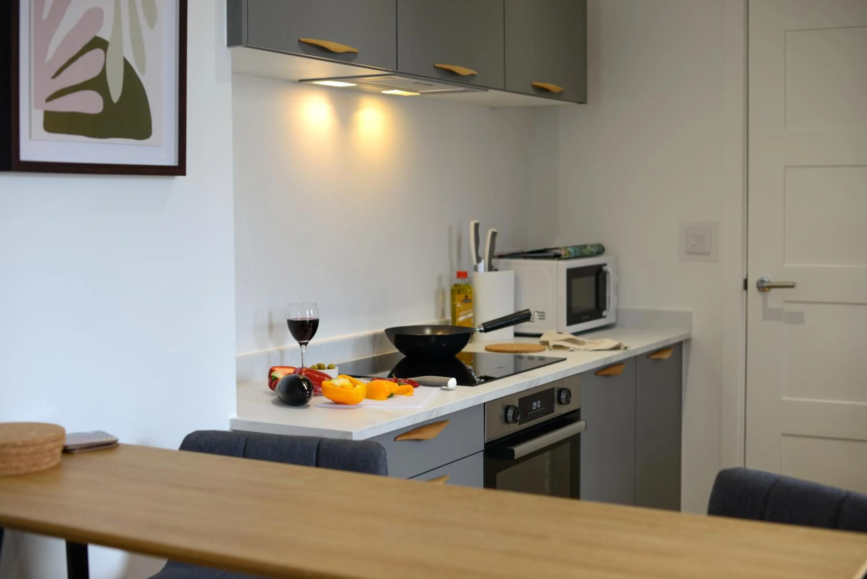 Kitchen or kitchenette in Apartment Two by Ocean City Retreats - Two bedrooms, private car park