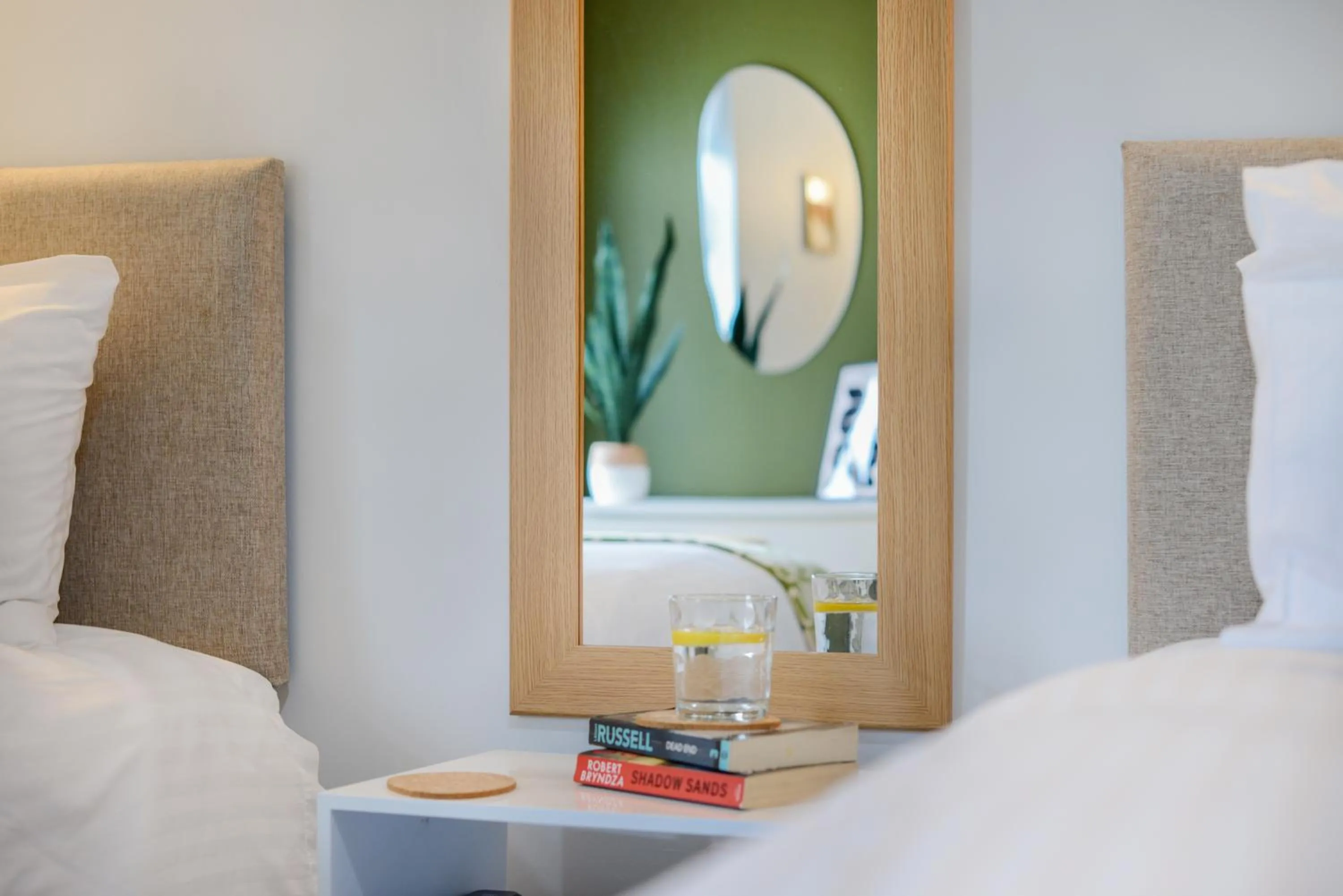 Bedroom, Bed in Apartment Two by Ocean City Retreats - Two bedrooms, private car park