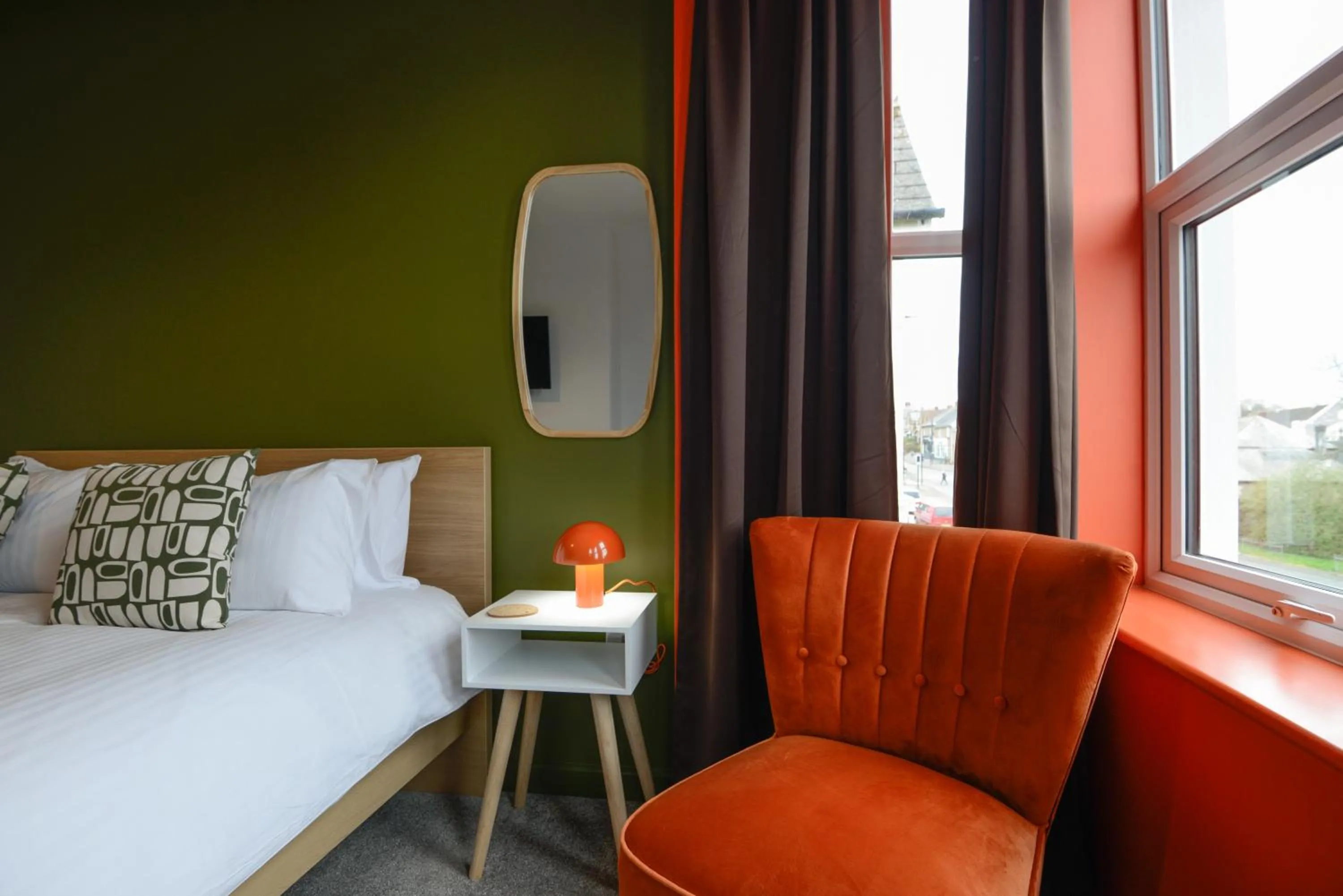 Seating area, Bed in Apartment Two by Ocean City Retreats - Two bedrooms, private car park