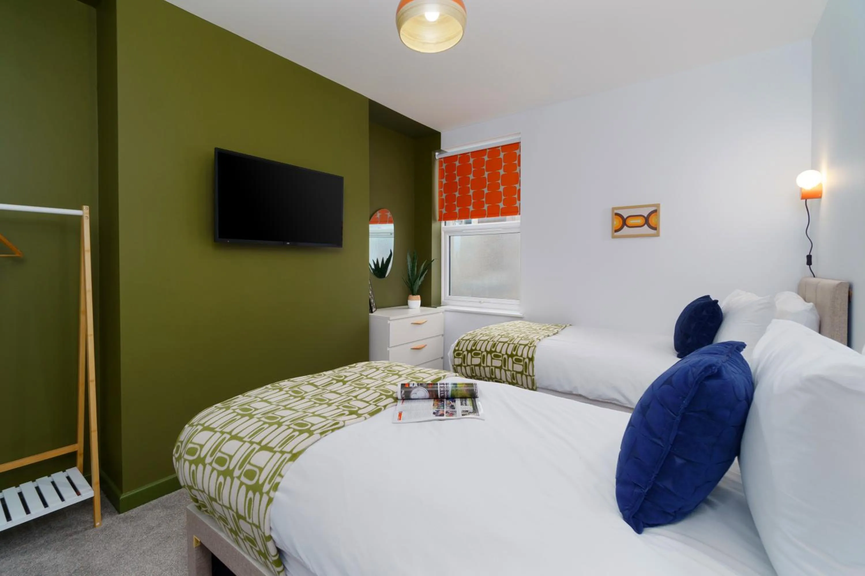 TV and multimedia, Bed in Apartment Two by Ocean City Retreats - Two bedrooms, private car park