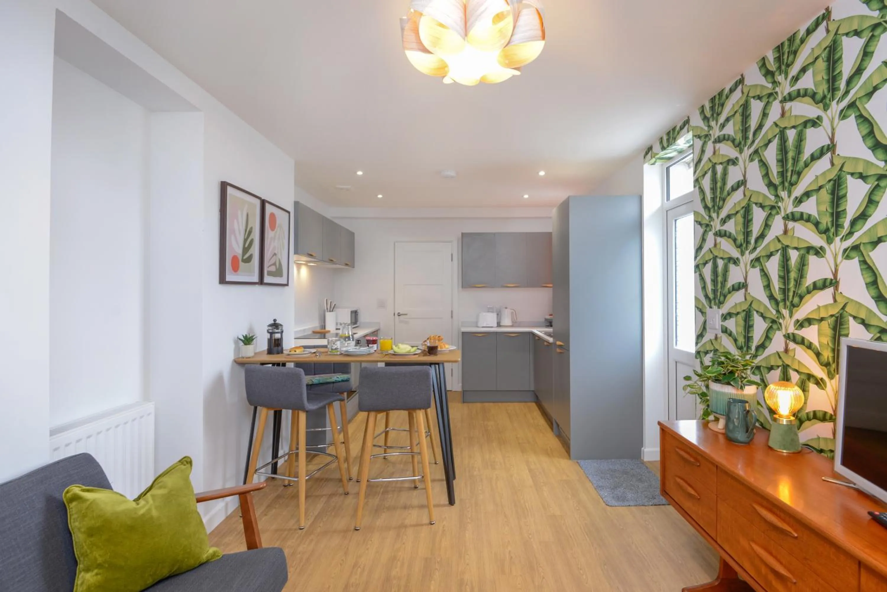 Kitchen or kitchenette in Apartment Two by Ocean City Retreats - Two bedrooms, private car park