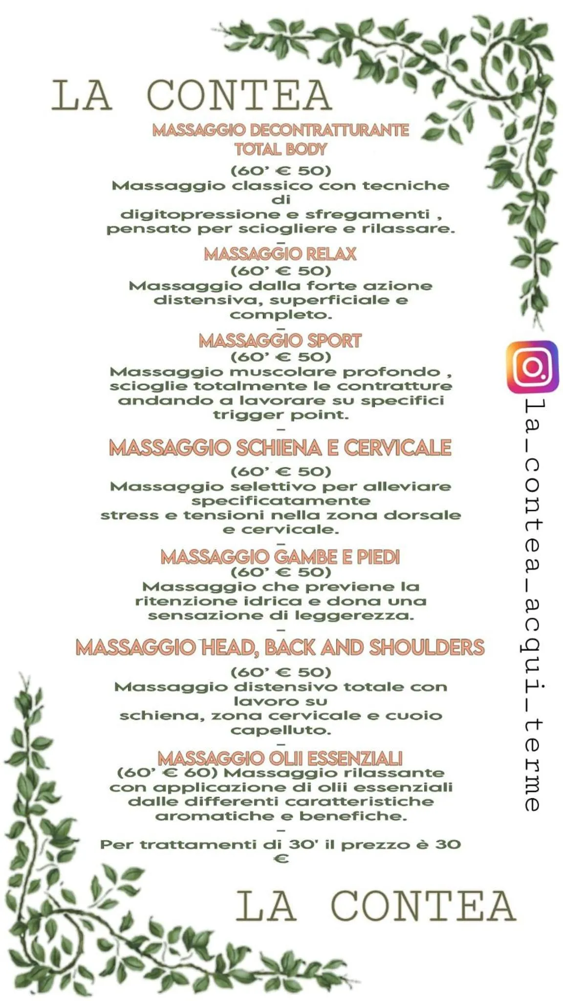 Massage in La Contea