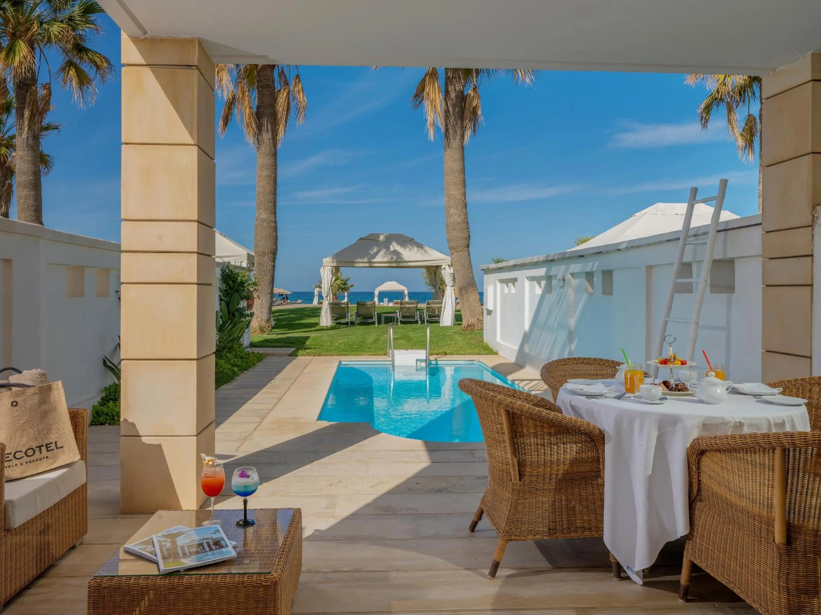 Pool view in Grecotel Creta Palace