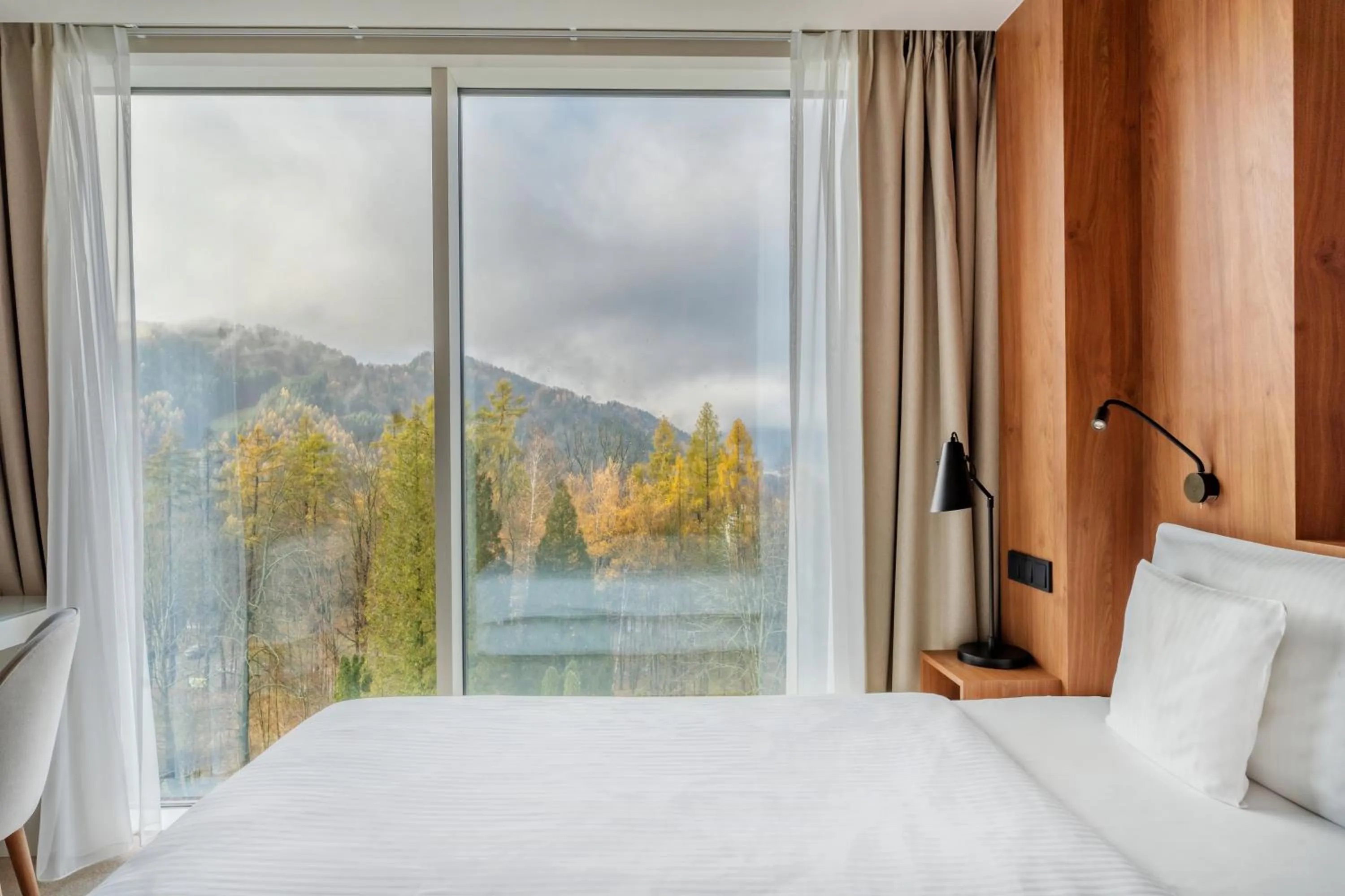 View (from property/room), Bed in Hotel Pieniny Grand Wellness & SPA - Destigo Hotels