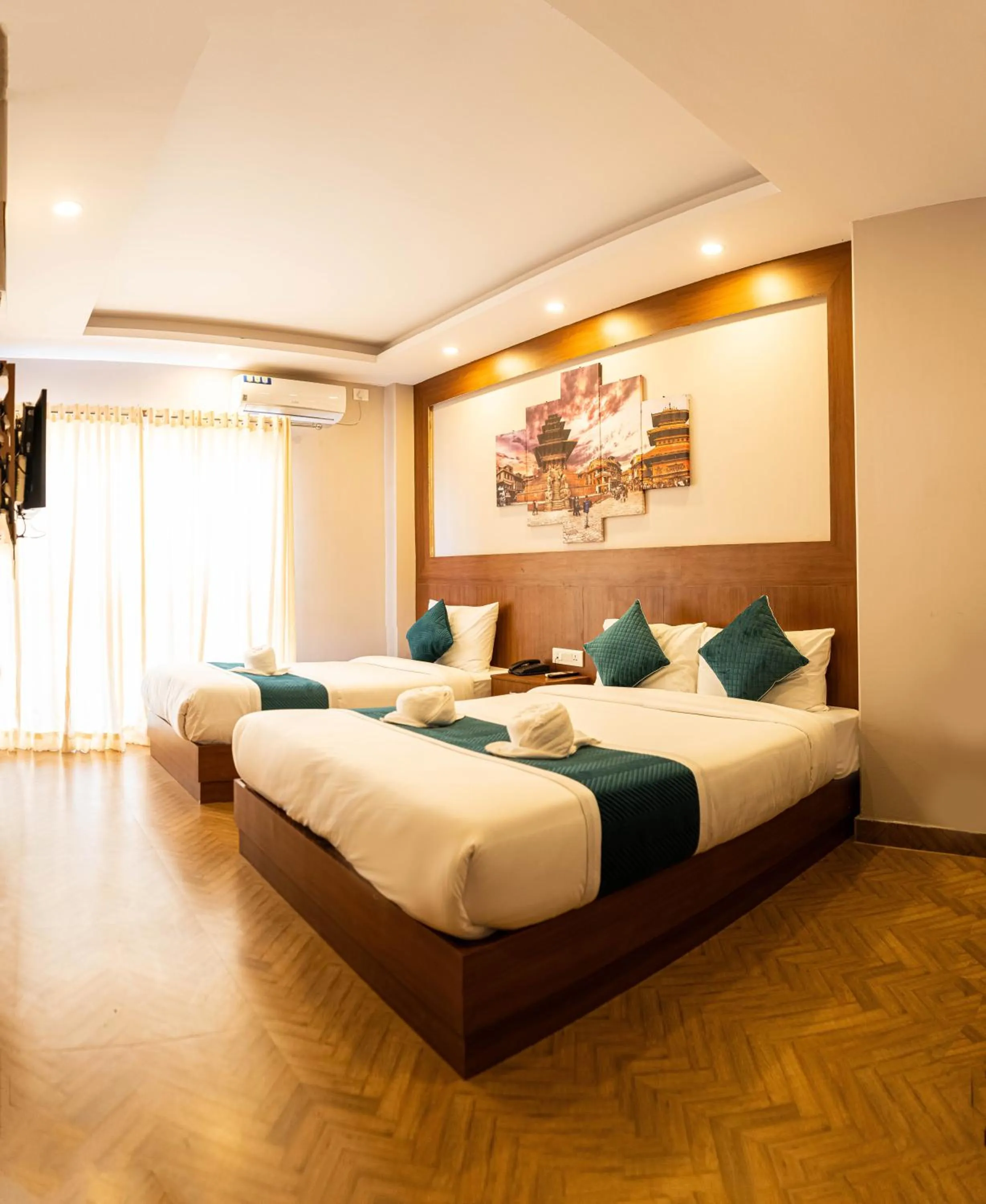 Bed in Majheri Resort and Spa