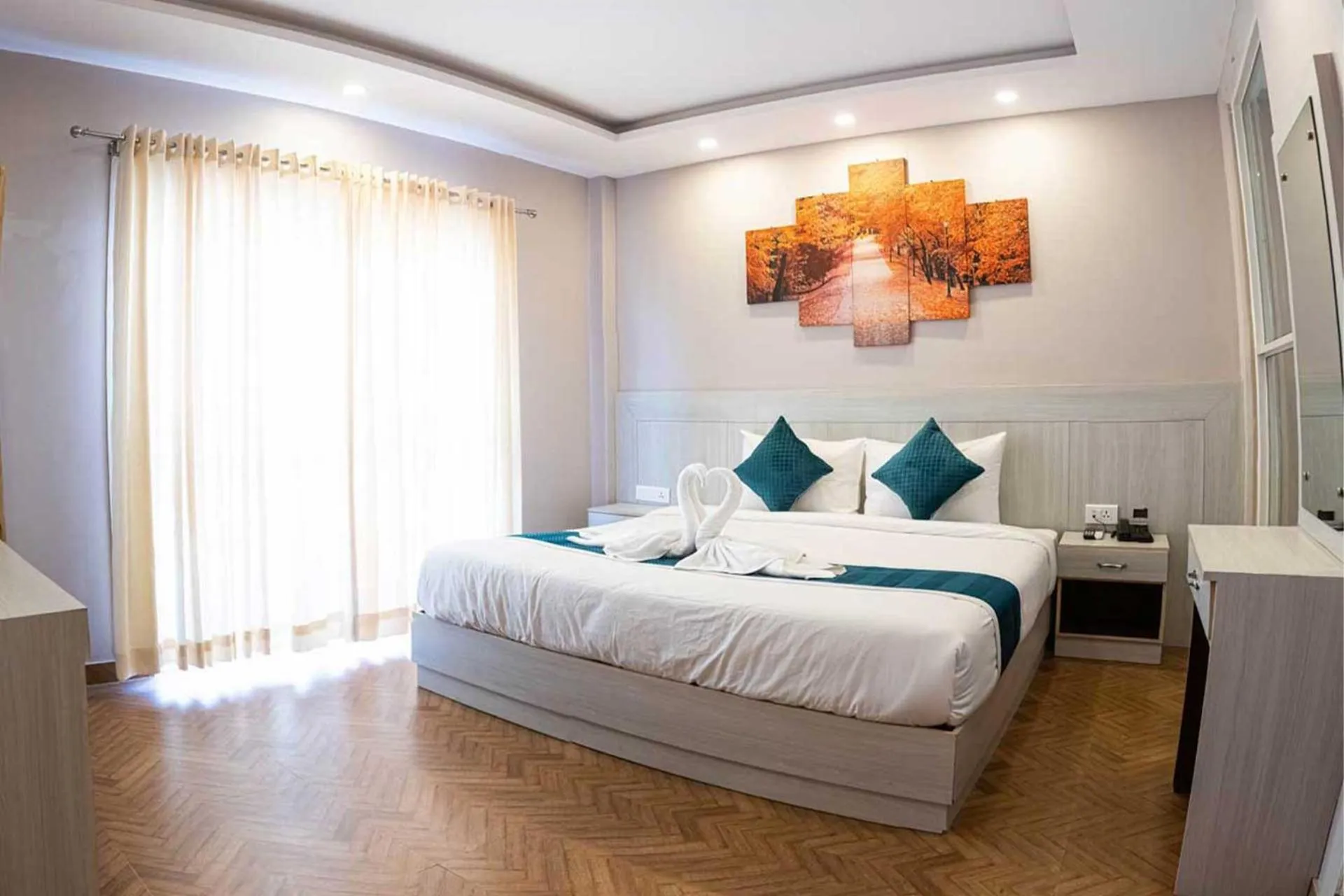 Photo of the whole room, Bed in Majheri Resort and Spa