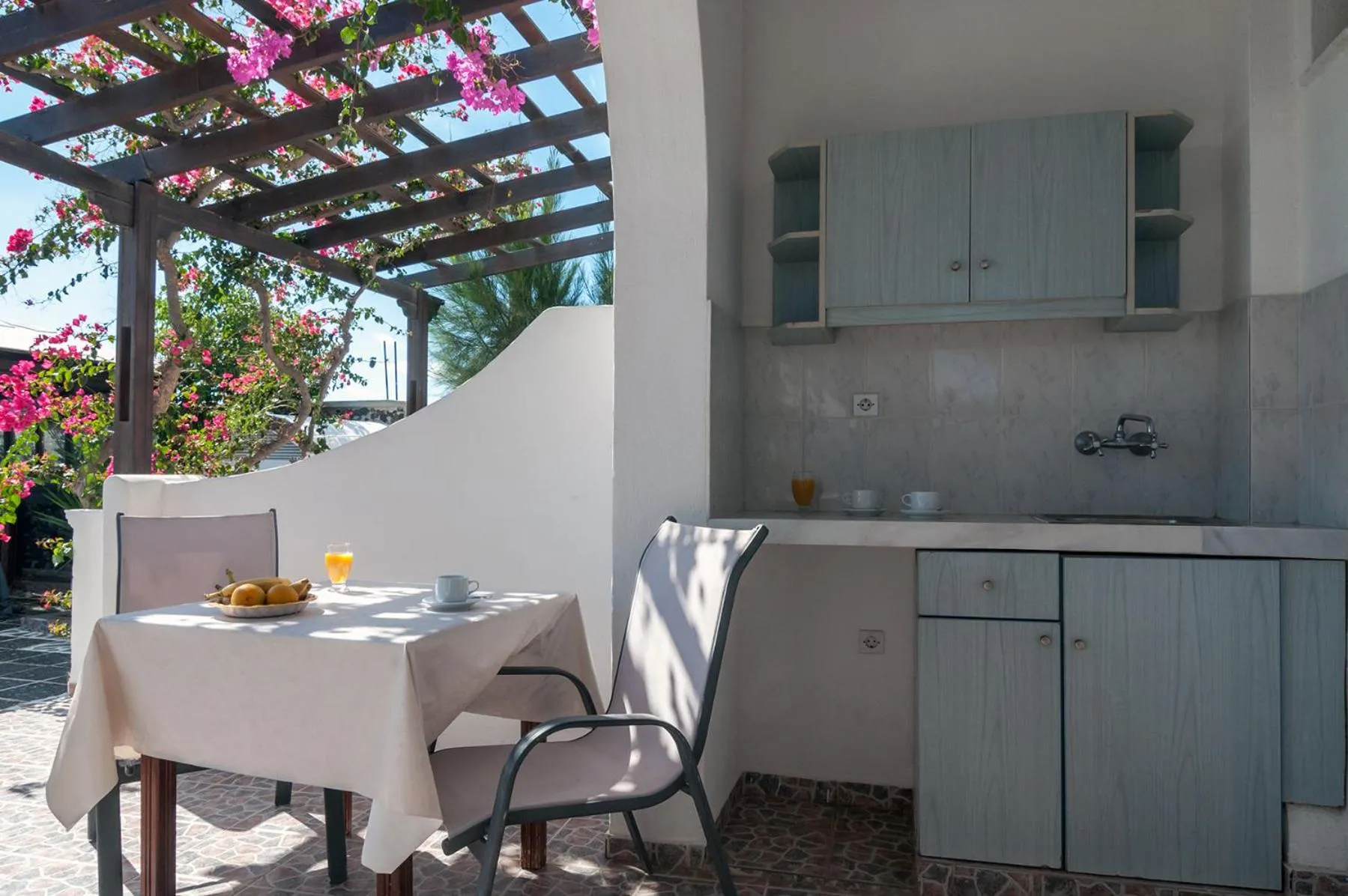 Balcony/Terrace in Holiday Beach Resort Santorini