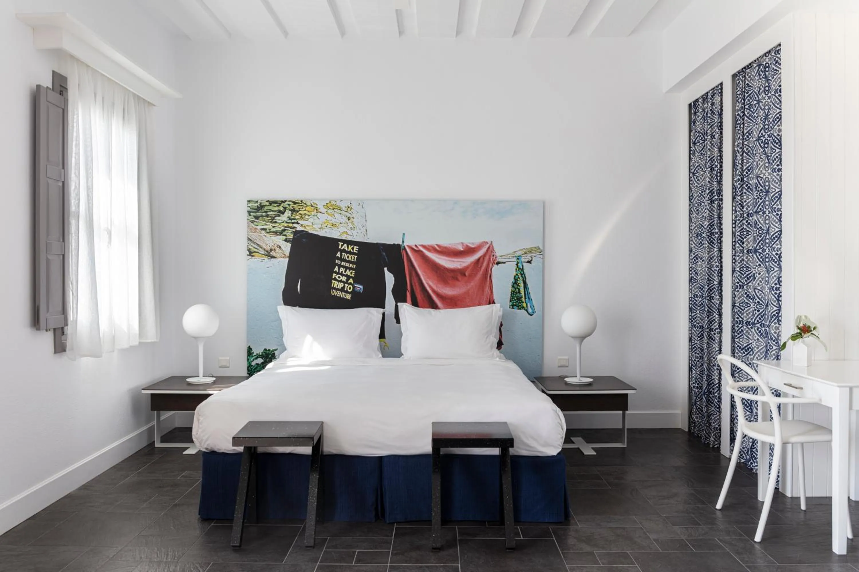 Bedroom, Bed in ANEMI Folegandros