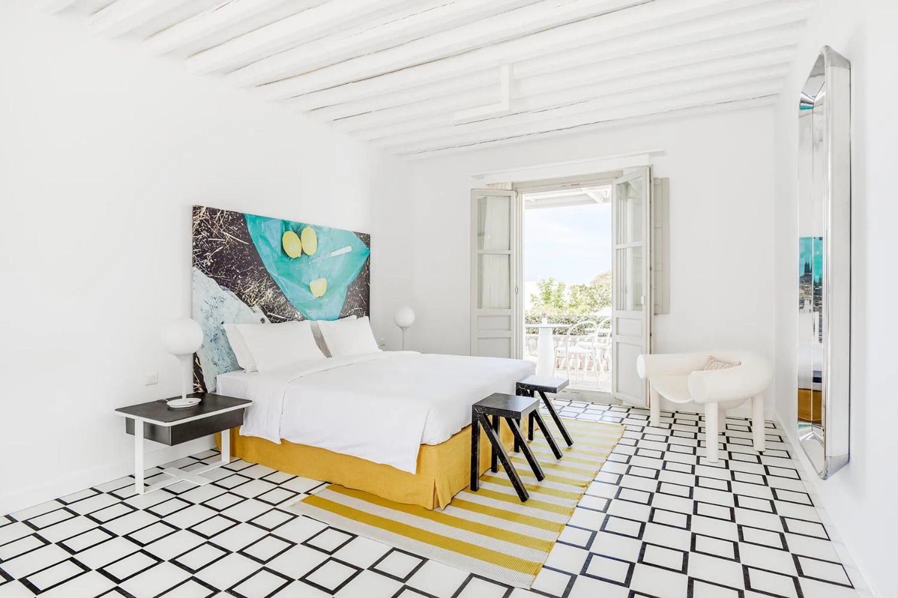 Bedroom, Bed in ANEMI Folegandros