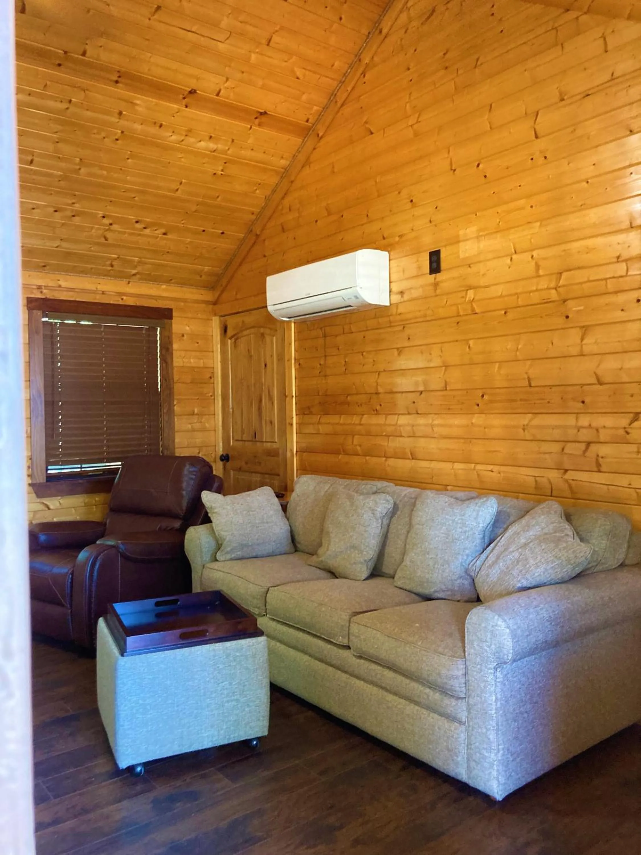 Seating area in Outback Campground and Marina