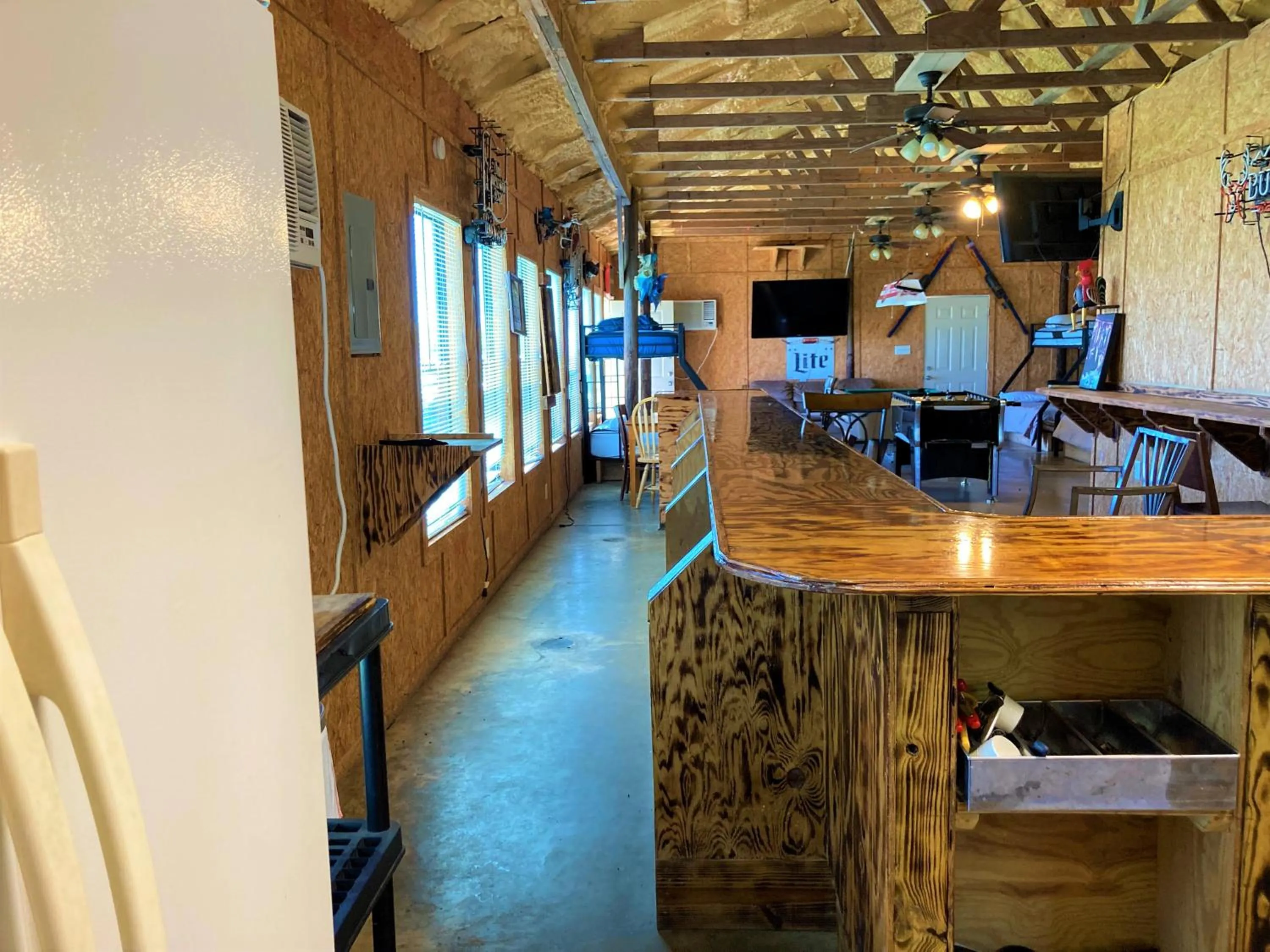 Seating area in Outback Campground and Marina