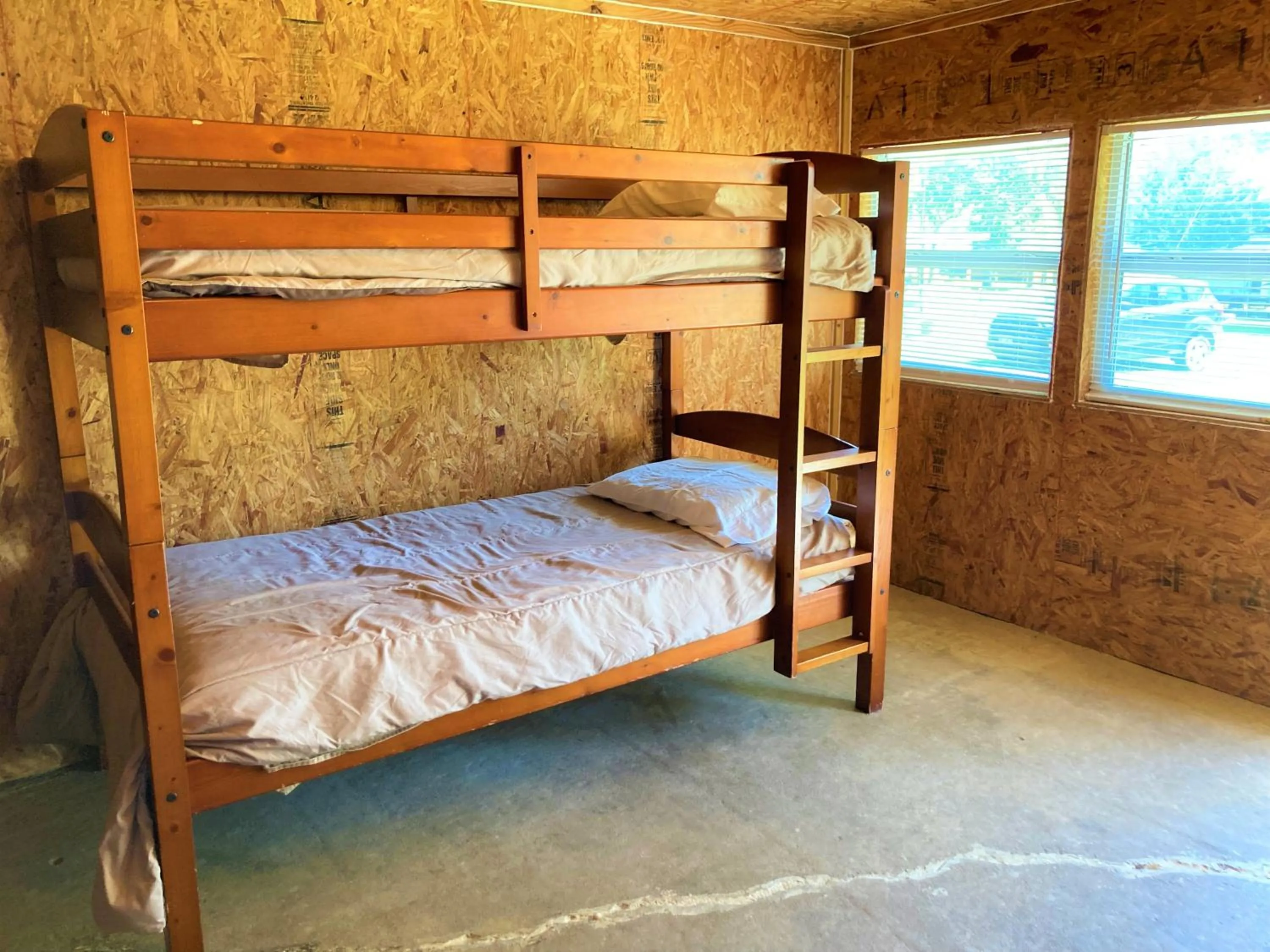 Bed in Outback Campground and Marina