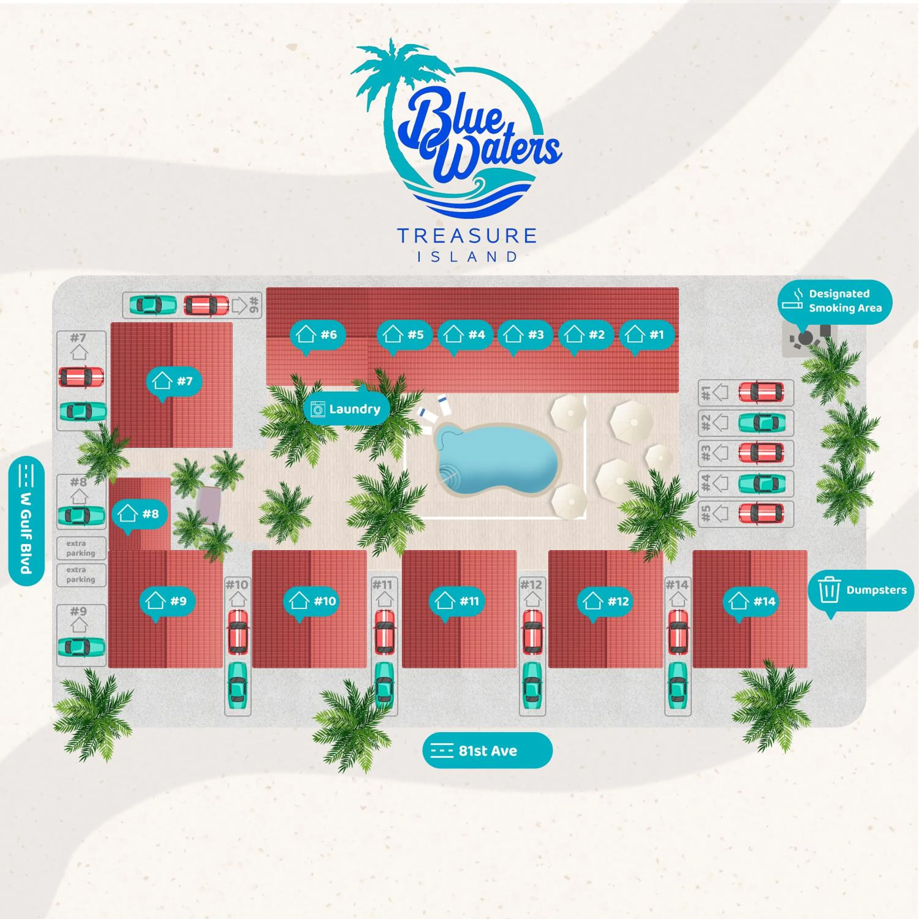 Property building in Blue Waters Treasure Island