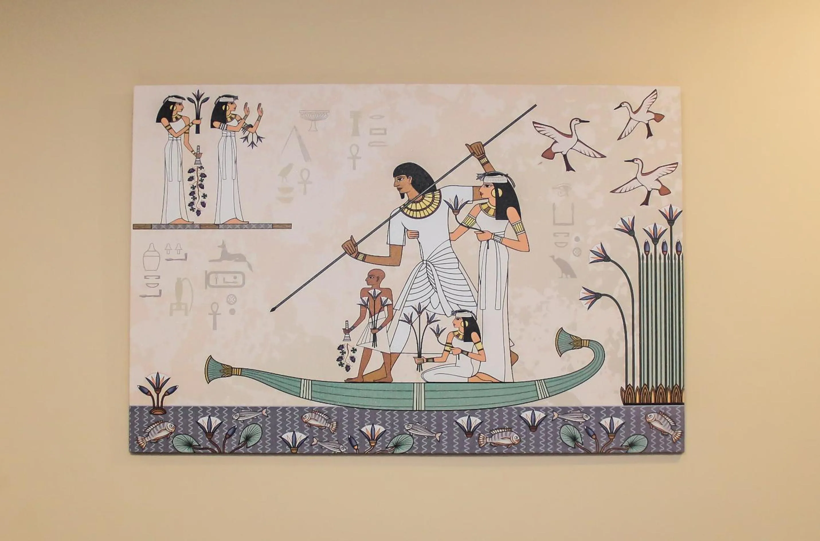 Decorative detail in Asia Grand Museum & Pyramids view