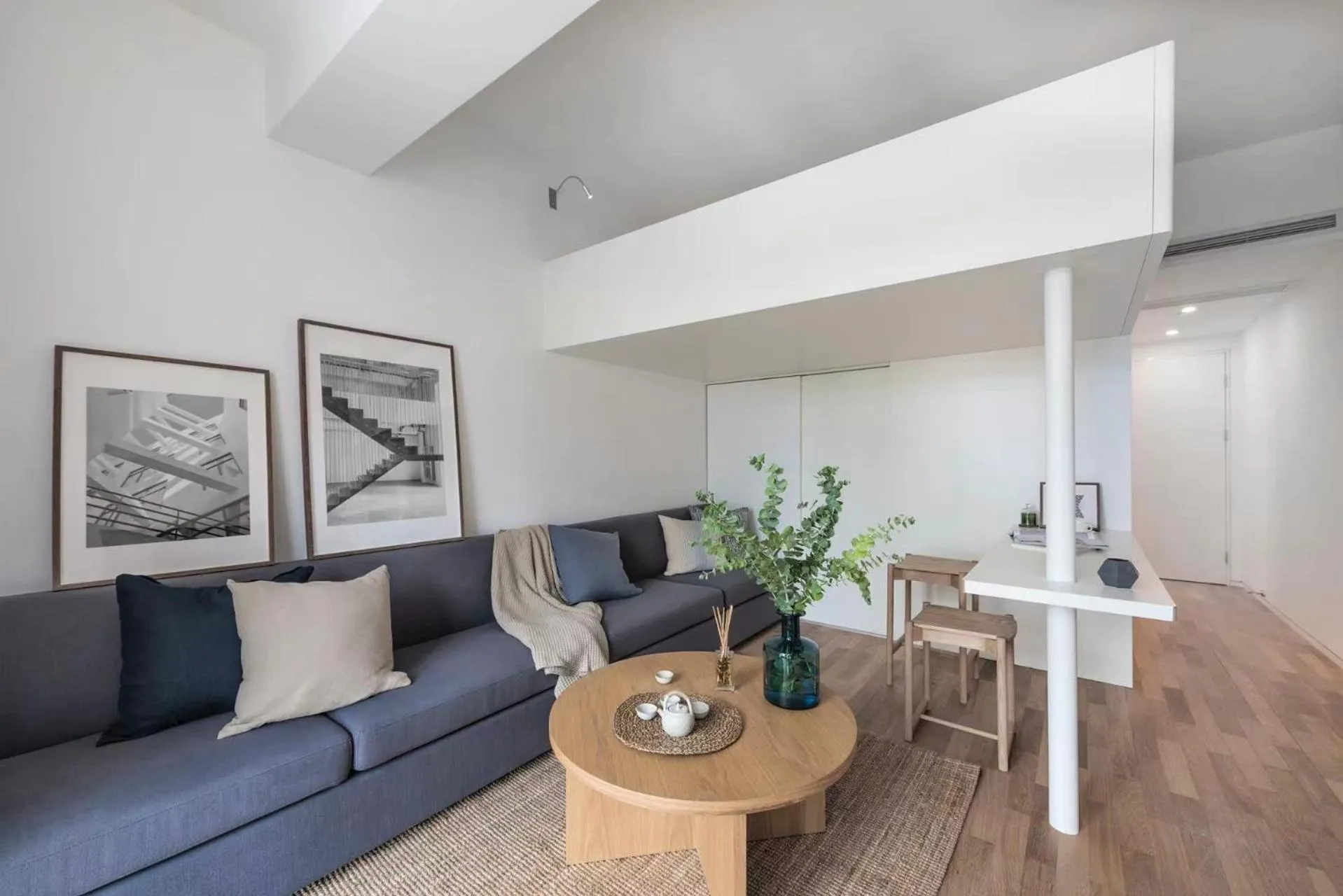 Living room in base-Shanghai SUHE Serviced Apartment, Near East Nanjing Road & People's Square