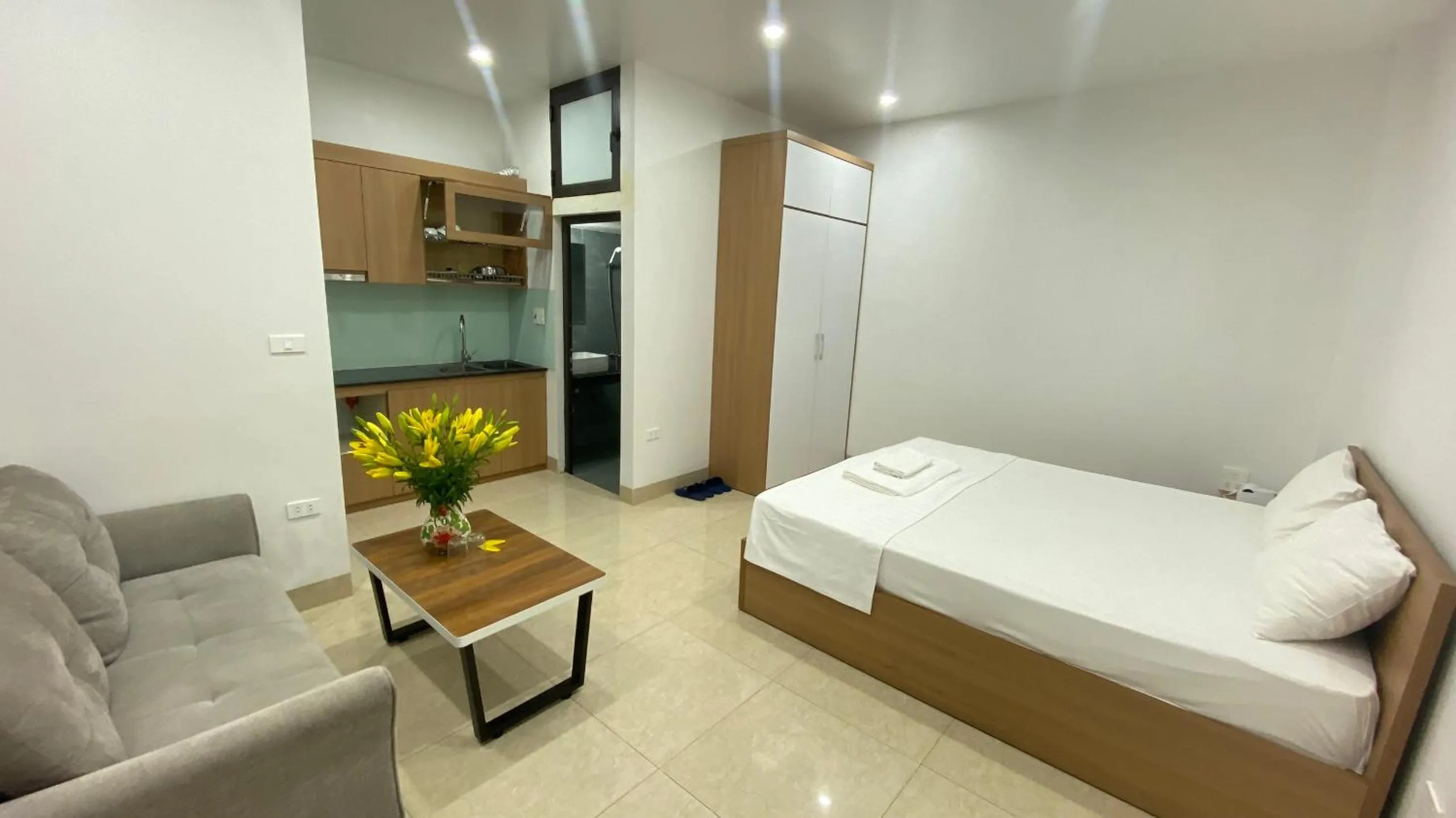 Bed in Era Apartment Tran Thai Tong