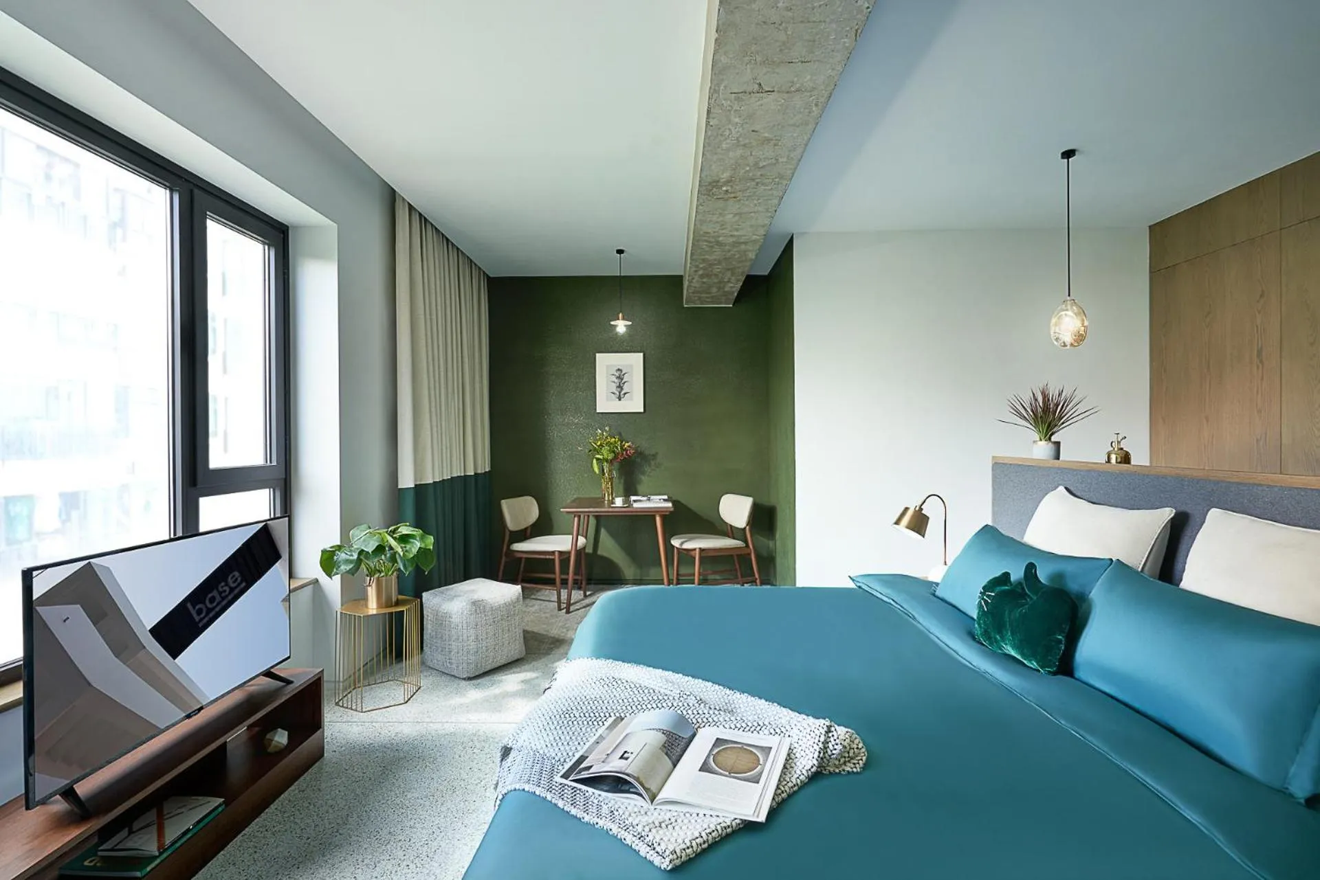Bedroom in basePLUS-Shanghai BINJIANG Serviced Apartment