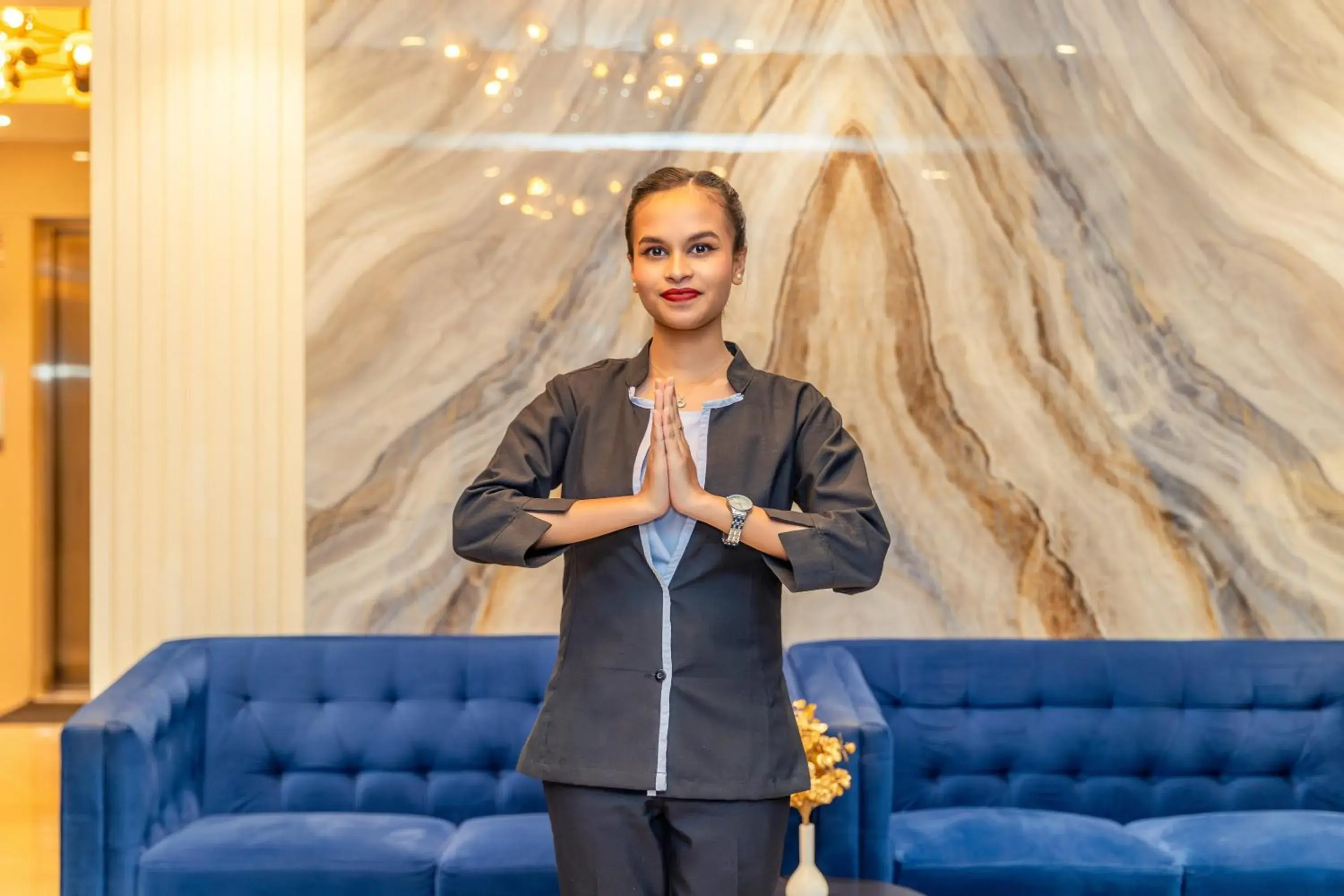 Lobby or reception in Hotel Flora Lobby or reception in Hotel Flora