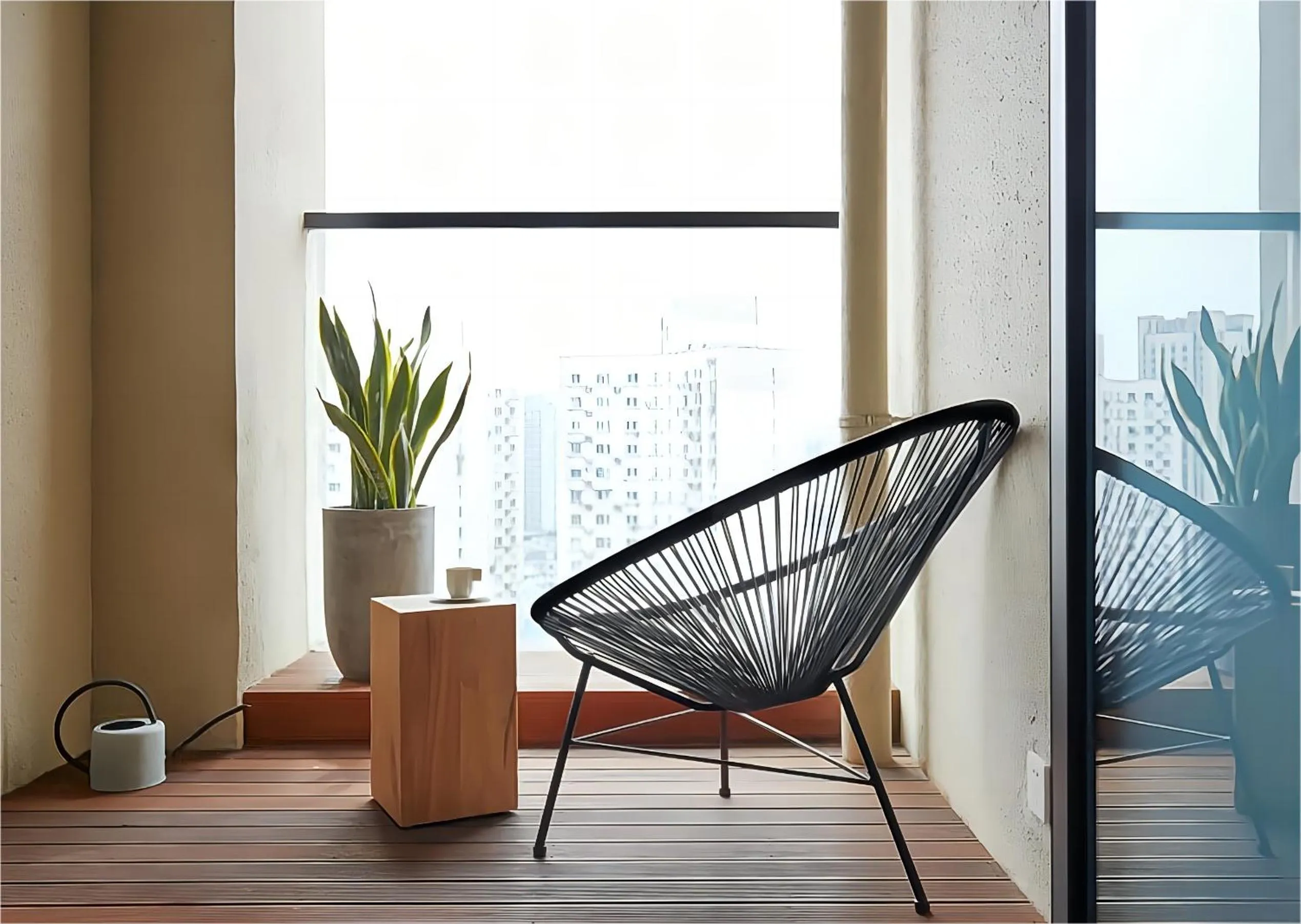 Balcony/Terrace in base-PUSAN Serviced Apartment - In room Washing Machine with Dryer function & Kitchen & Free 24hrs Coffee & Close to Shanghai New International Expo Centre, Lujiazui & Subway nearby & English speaking & High speed free WiFi