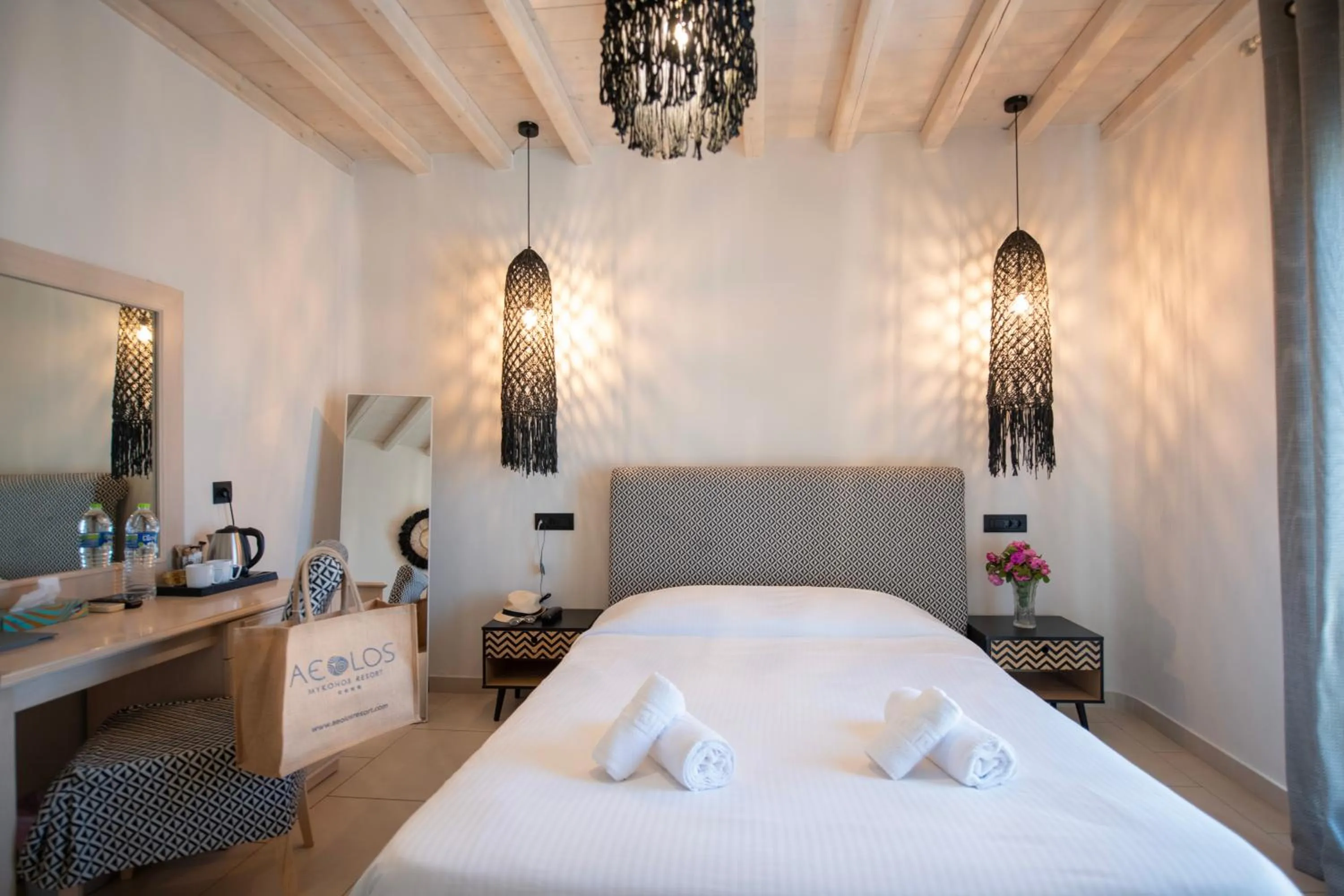 Bed in Aeolos Resort