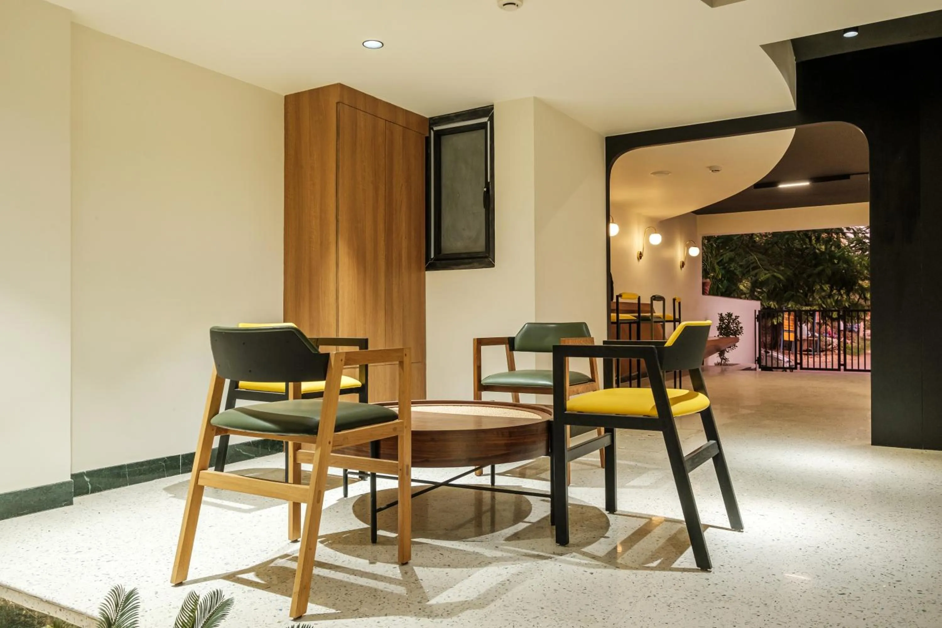 Seating area in Indie Stays Jaipur