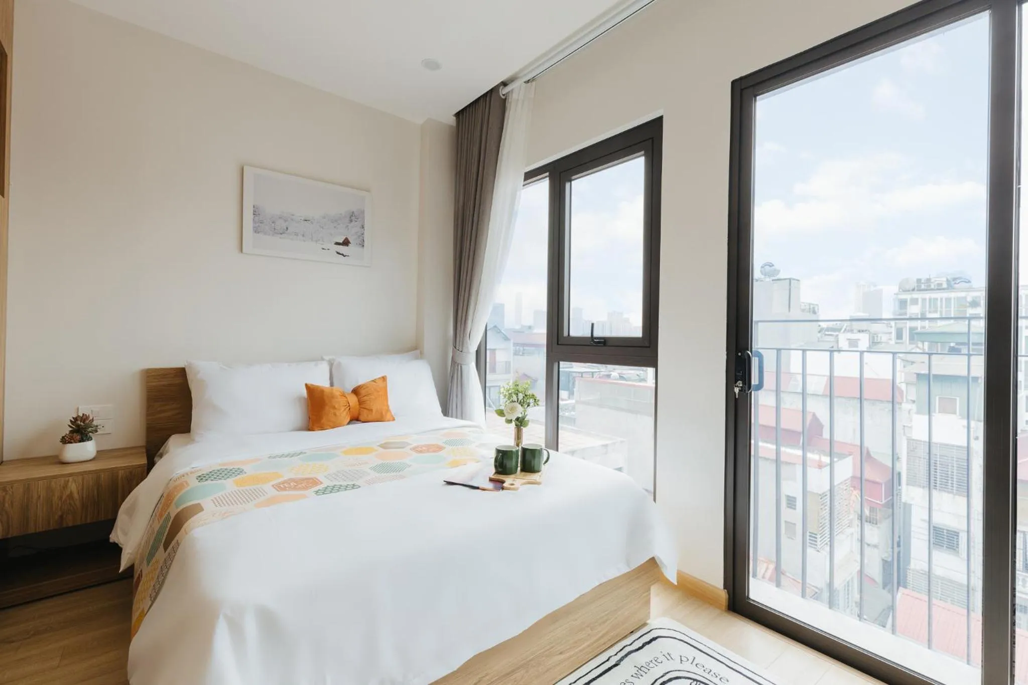 View (from property/room), Bed in Myrcella Urban Studio