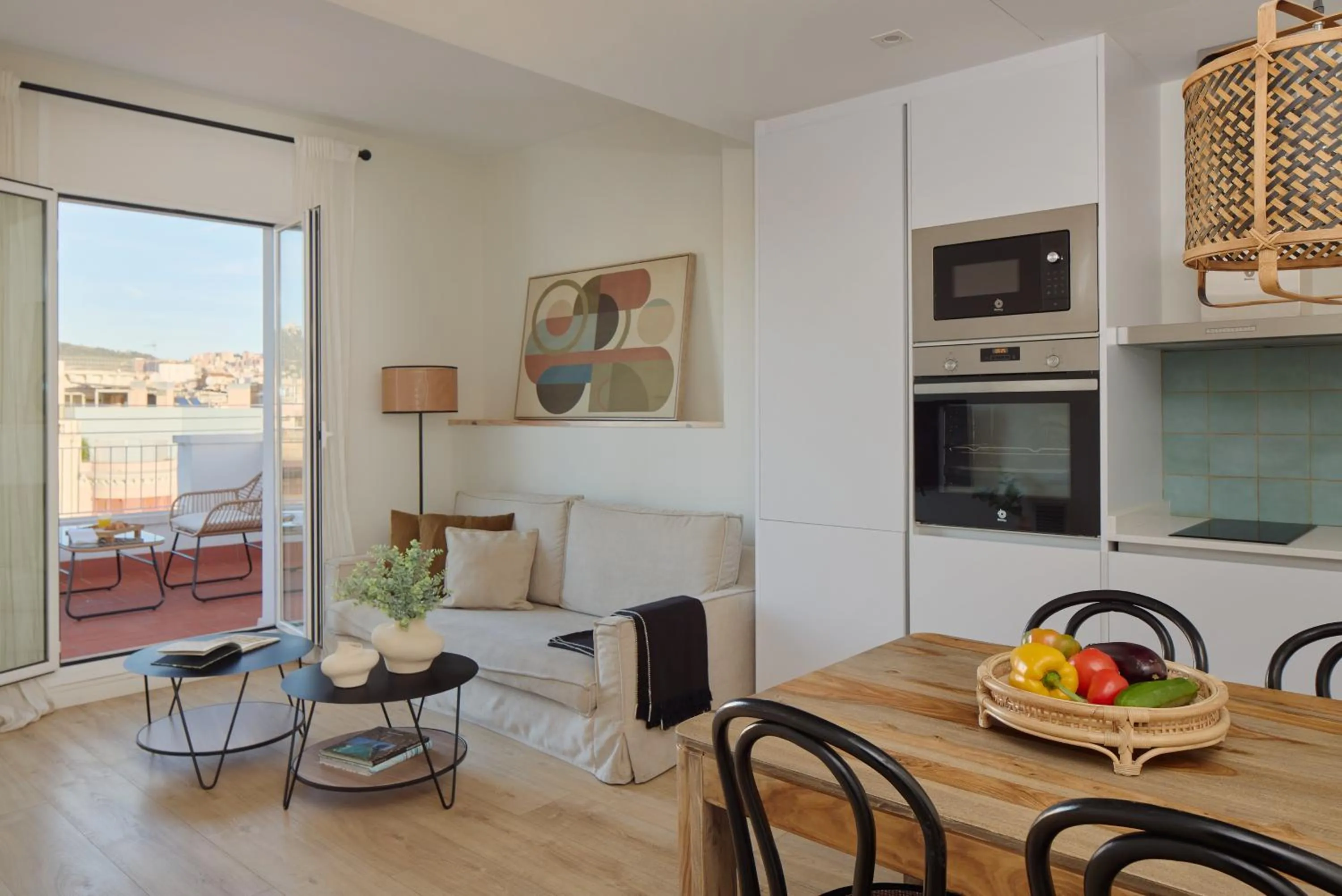 Kitchen or kitchenette in Factory Apartments Barcelona