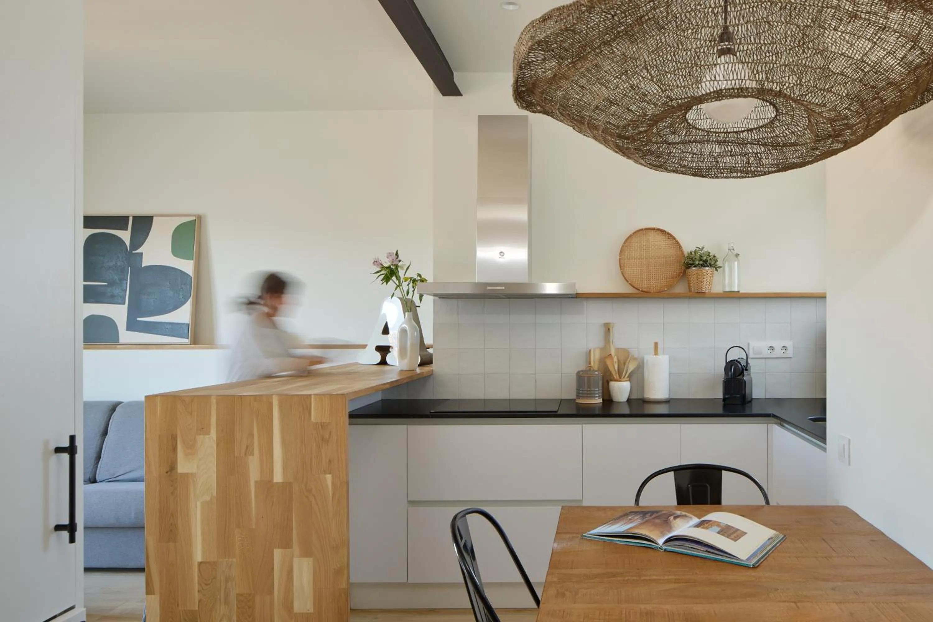 Dining area in Factory Apartments Barcelona