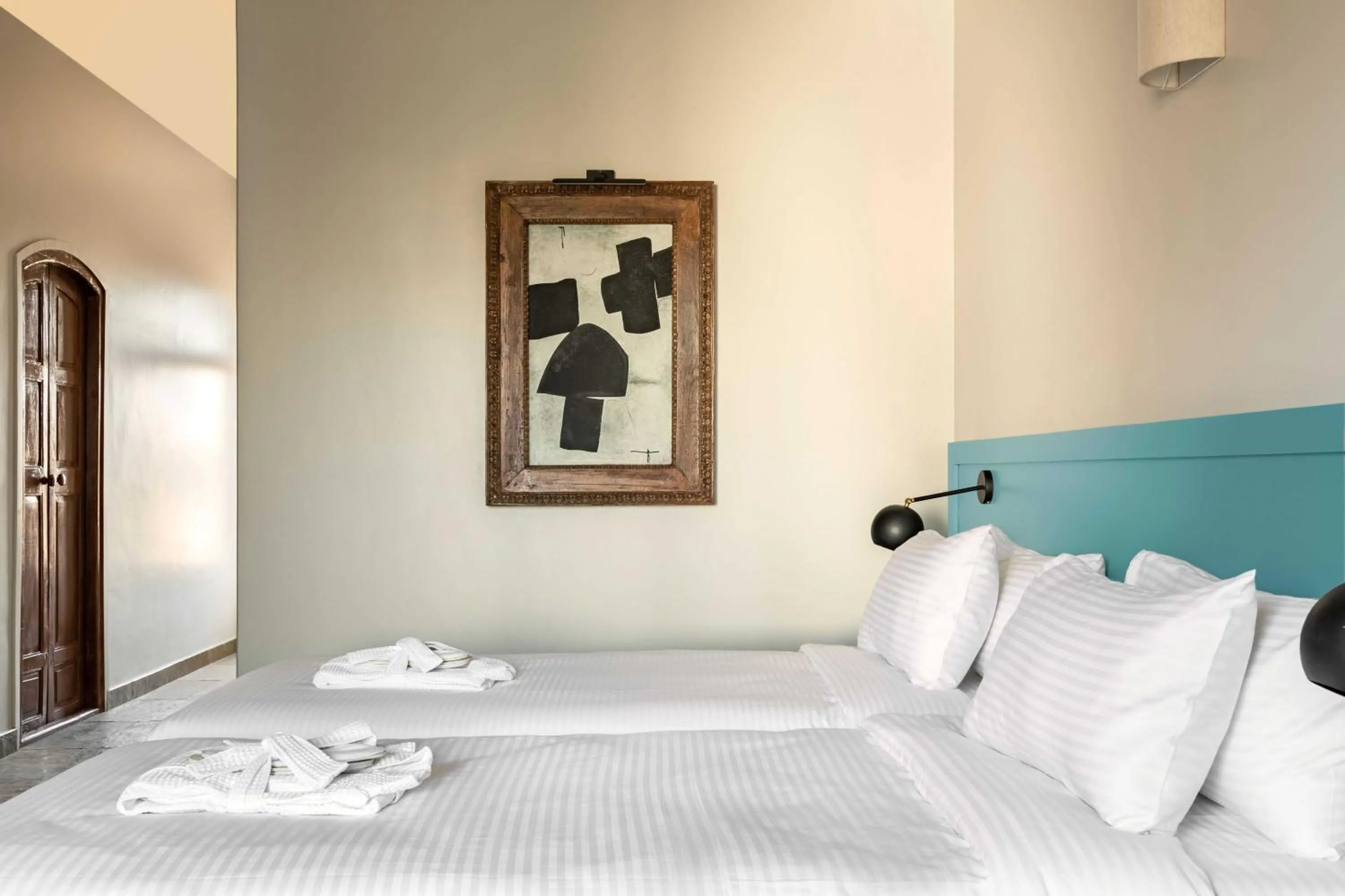 Bathroom, Bed in DanCenter by CheckIn House of Jasol Jaipur