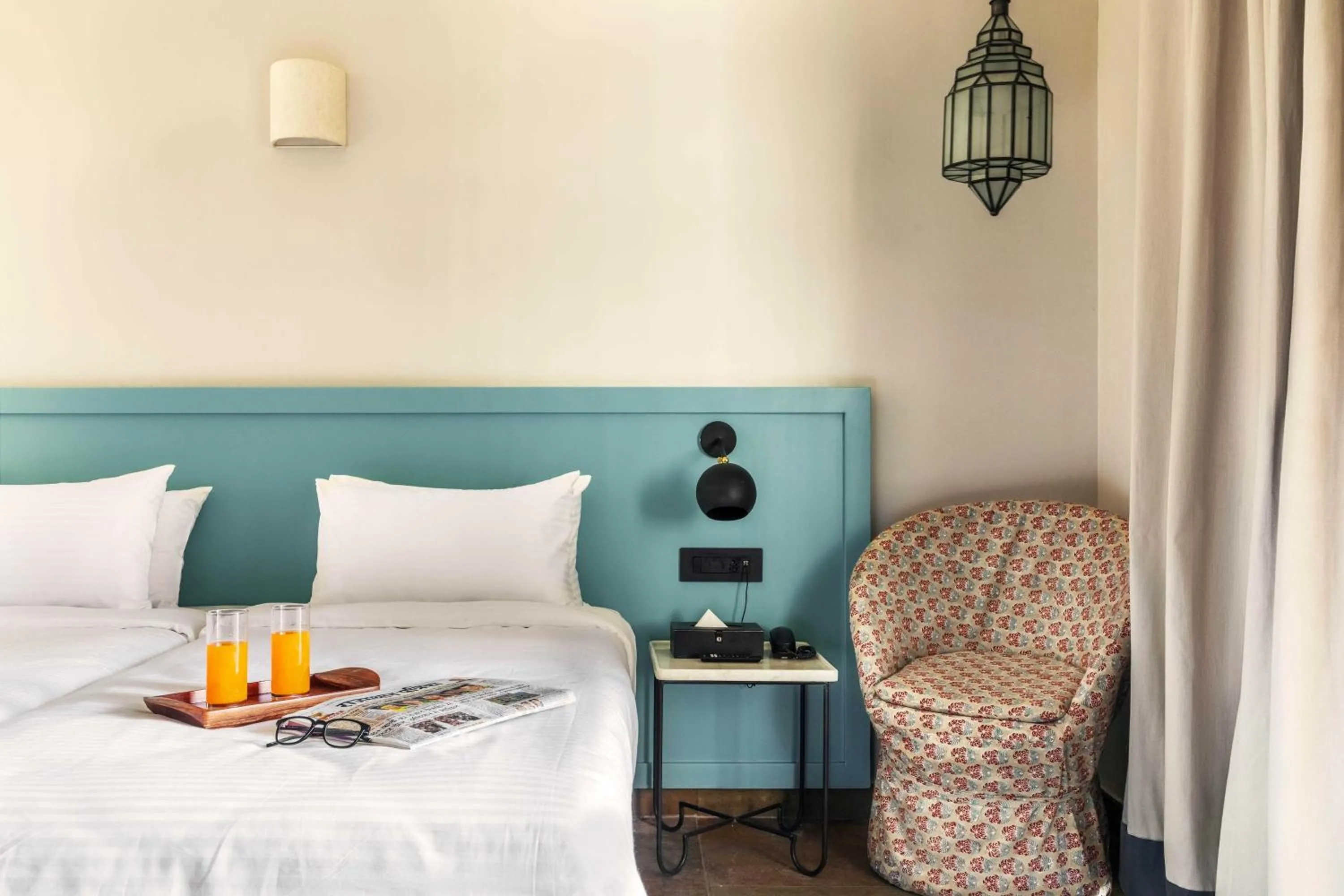 Bathroom, Bed in DanCenter by CheckIn House of Jasol Jaipur