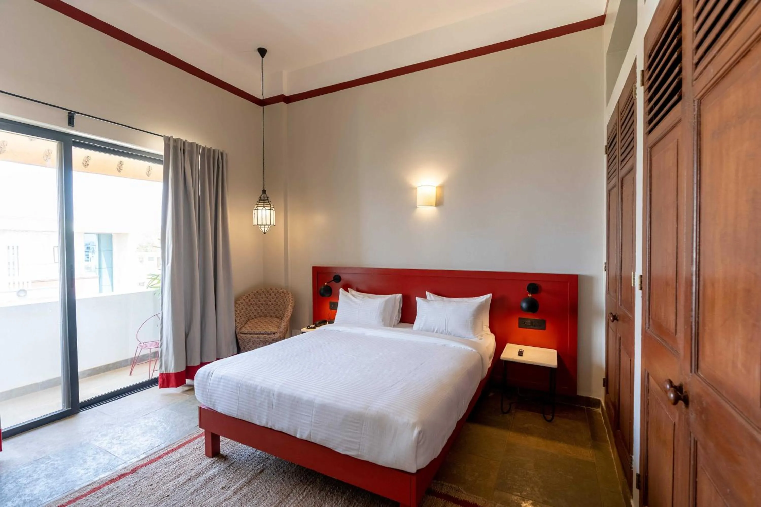 Bathroom, Bed in DanCenter by CheckIn House of Jasol Jaipur