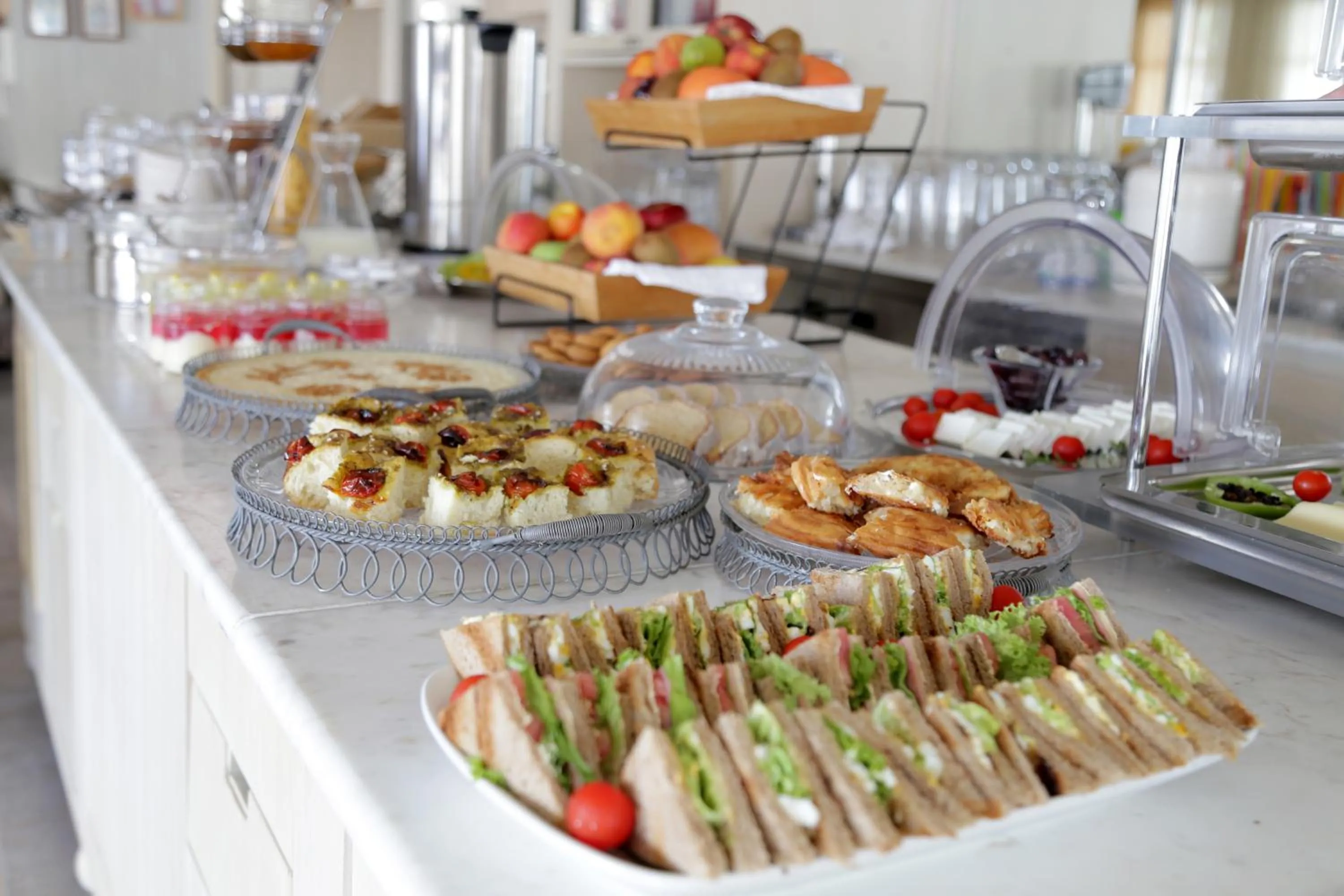 Buffet breakfast in Skopelos Village Hotel