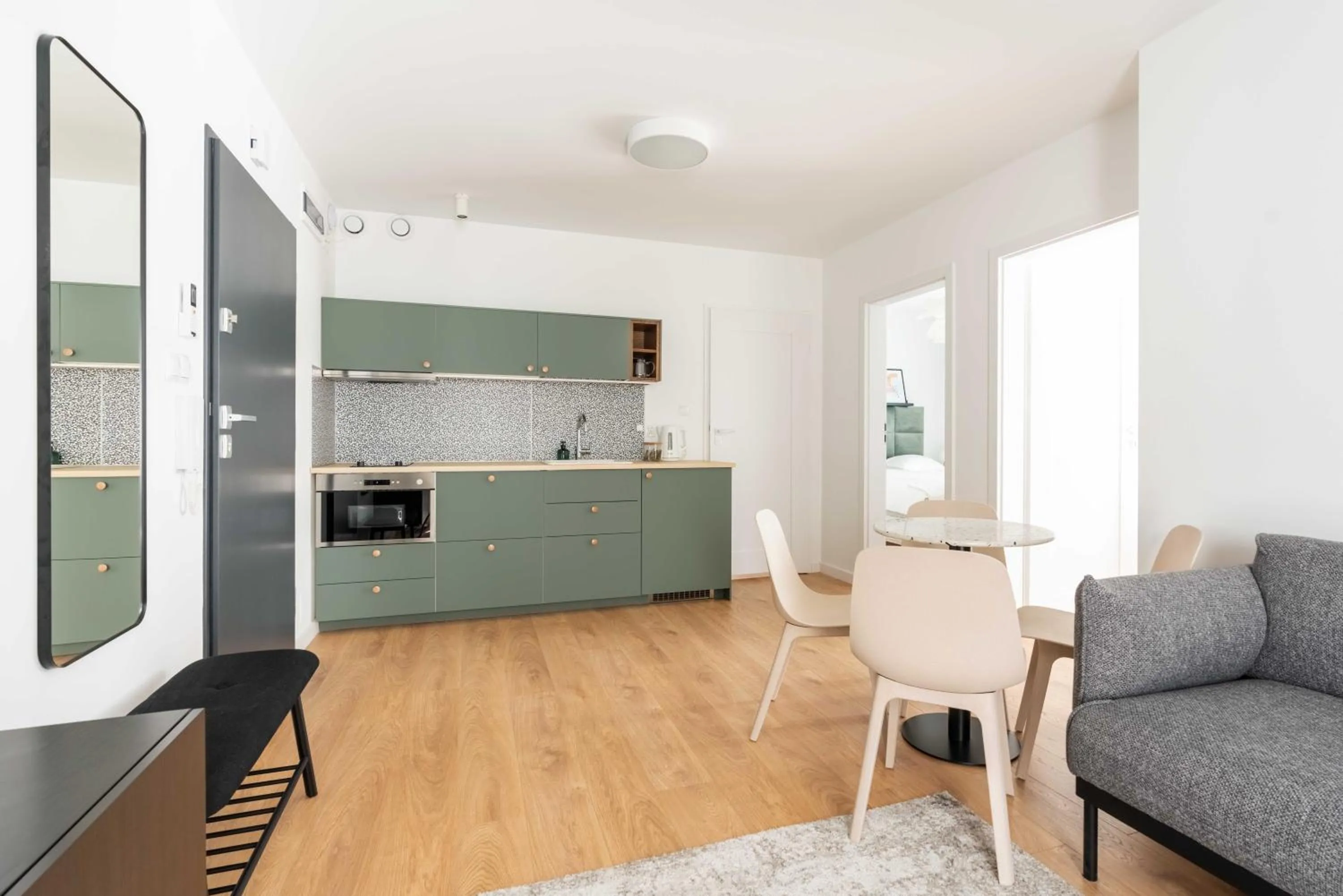 Kitchen or kitchenette in Aparthotel Weissa 7
