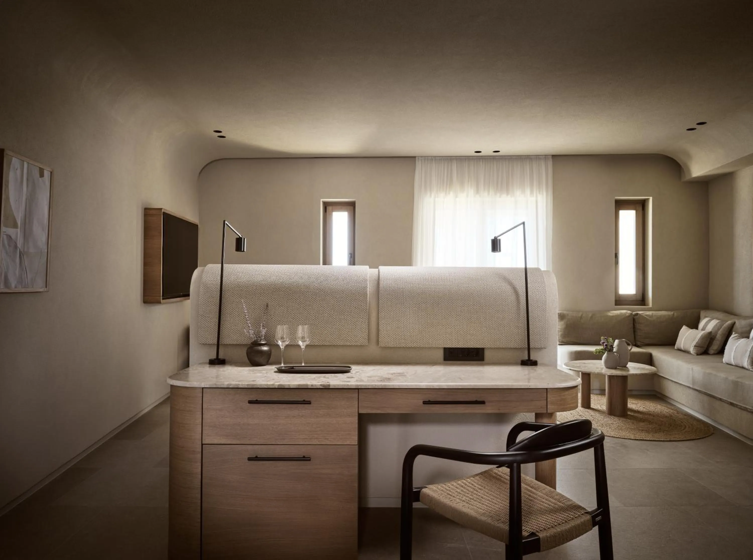 Bed in Domes Noruz Mykonos