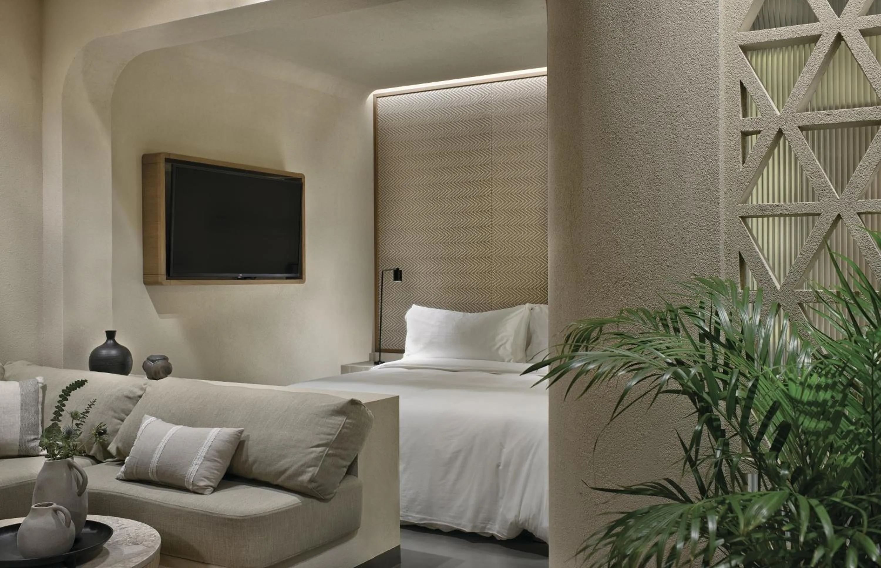 Bed in Domes Noruz Mykonos