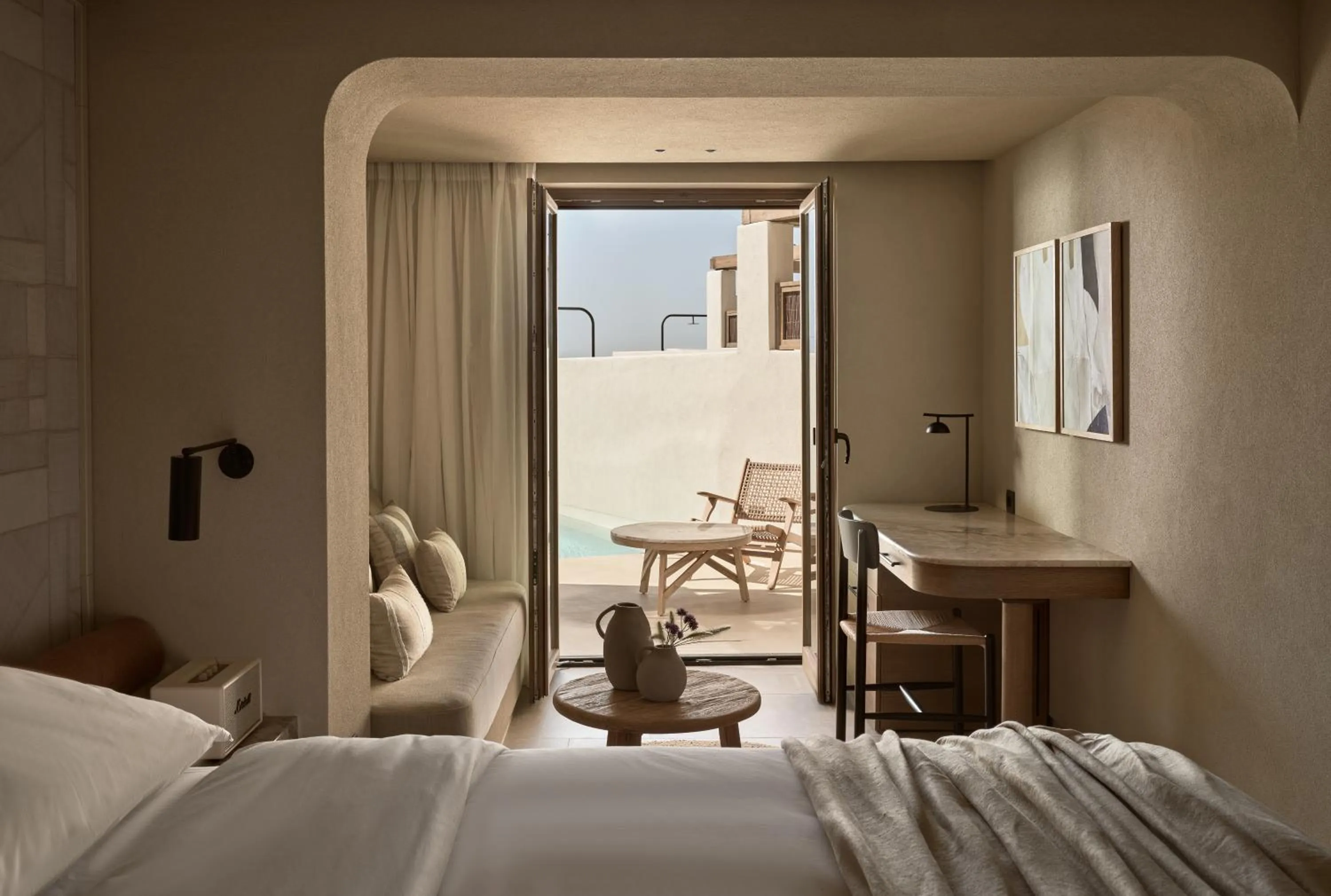 Bed in Domes Noruz Mykonos