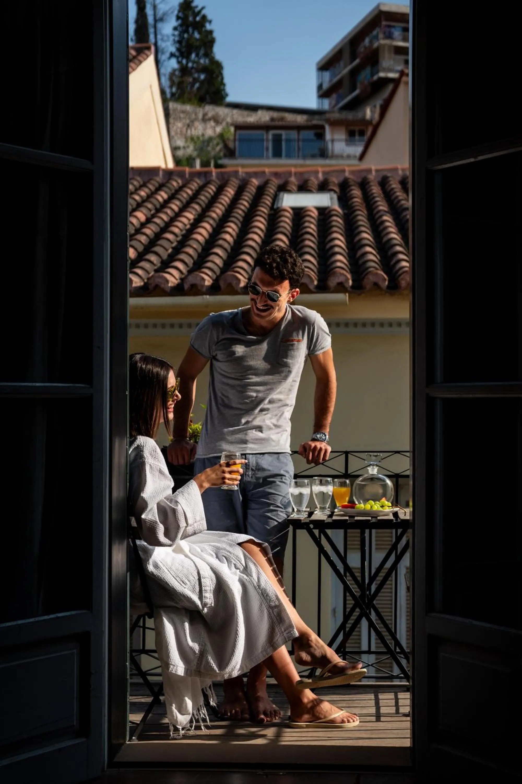 Balcony/Terrace in Isioni Pension