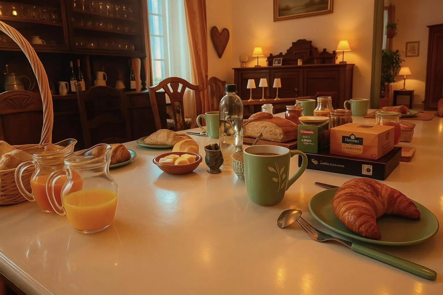 Continental breakfast in Les 2 Drôles d'Oiseaux