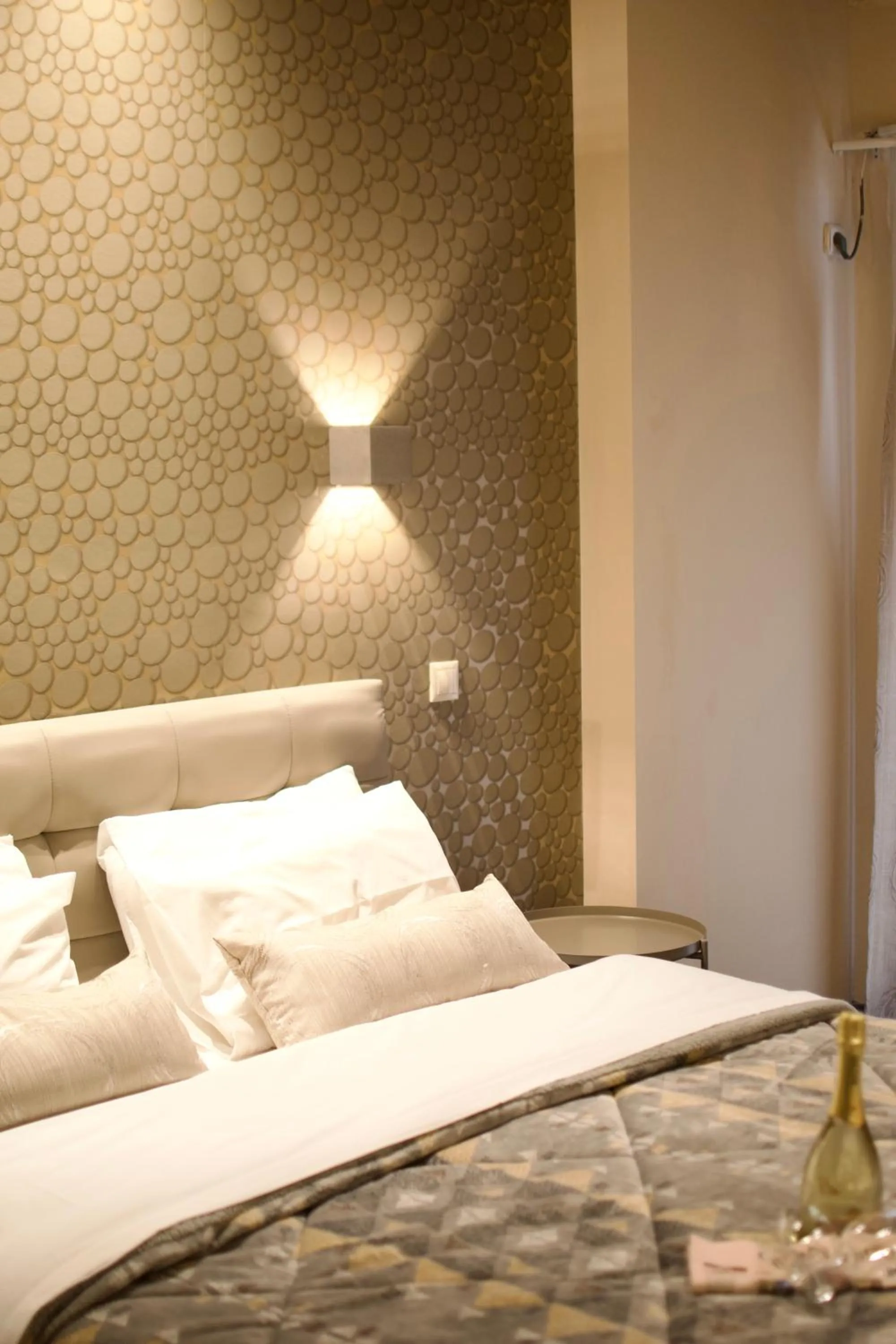 Bed in Minoa Athens Hotel