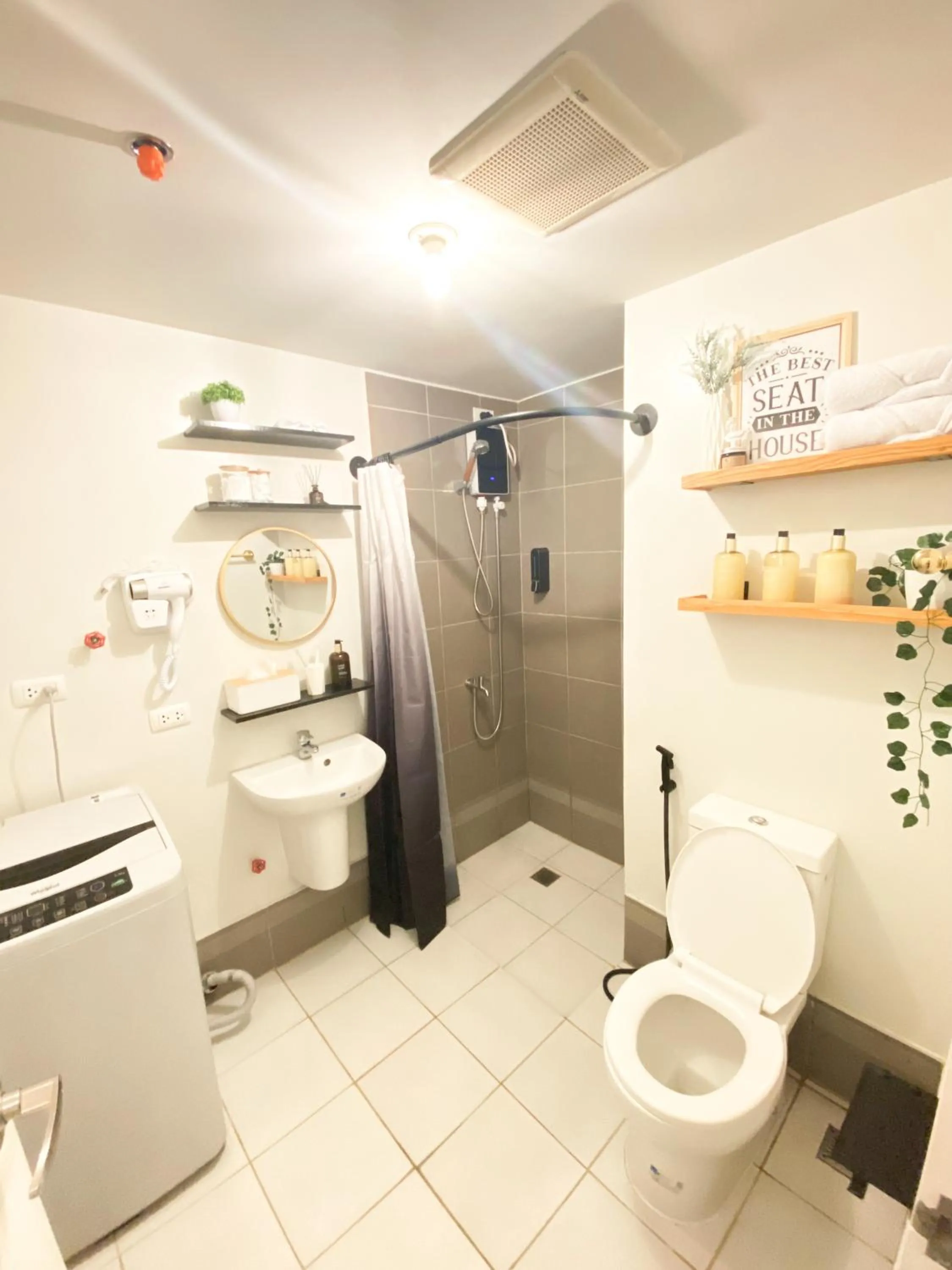 Shower in Fully furnished condo in Quezon City