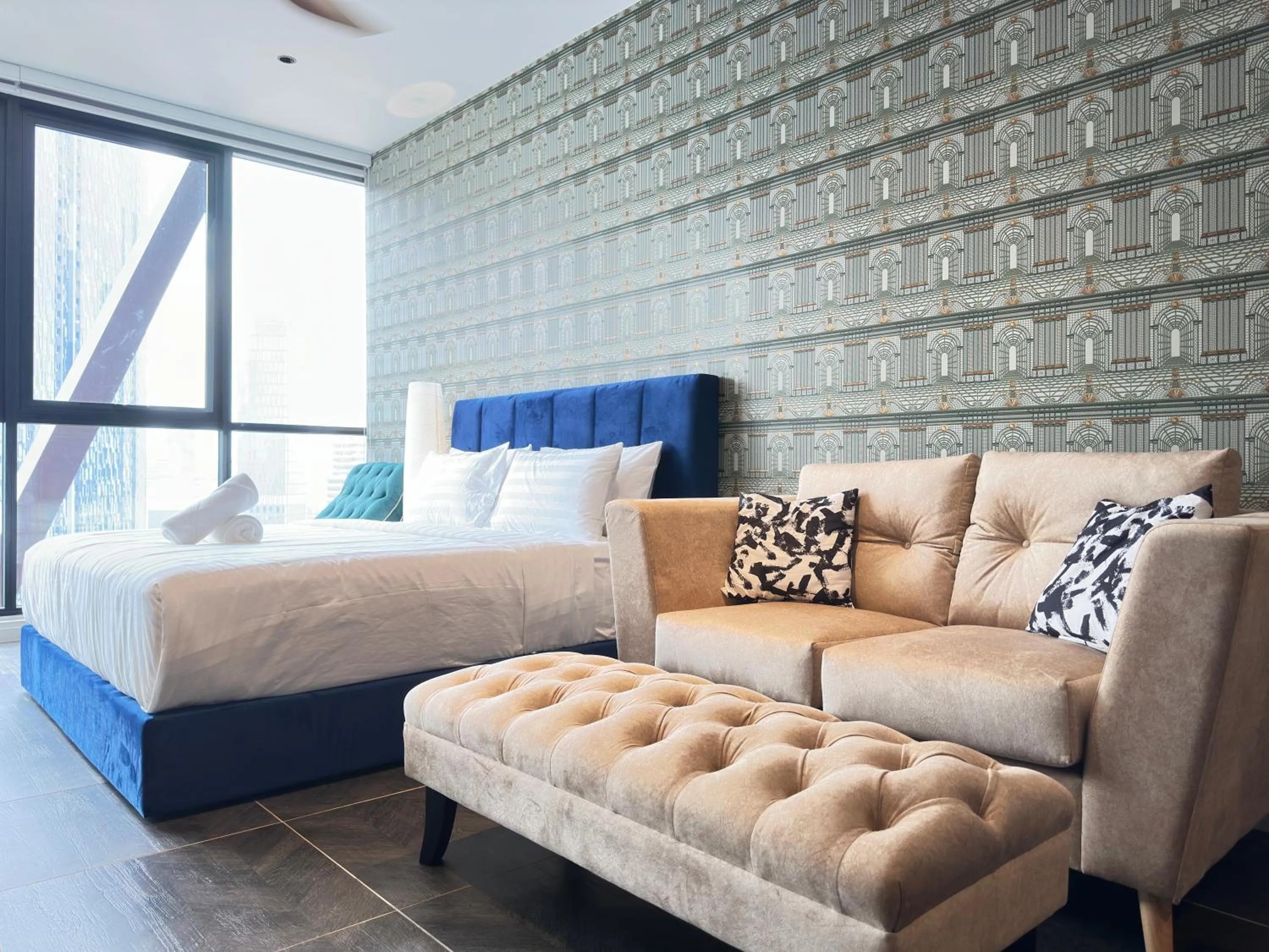 Bed in Scarletz Suites KLCC Twin Tower by Purple Orchid