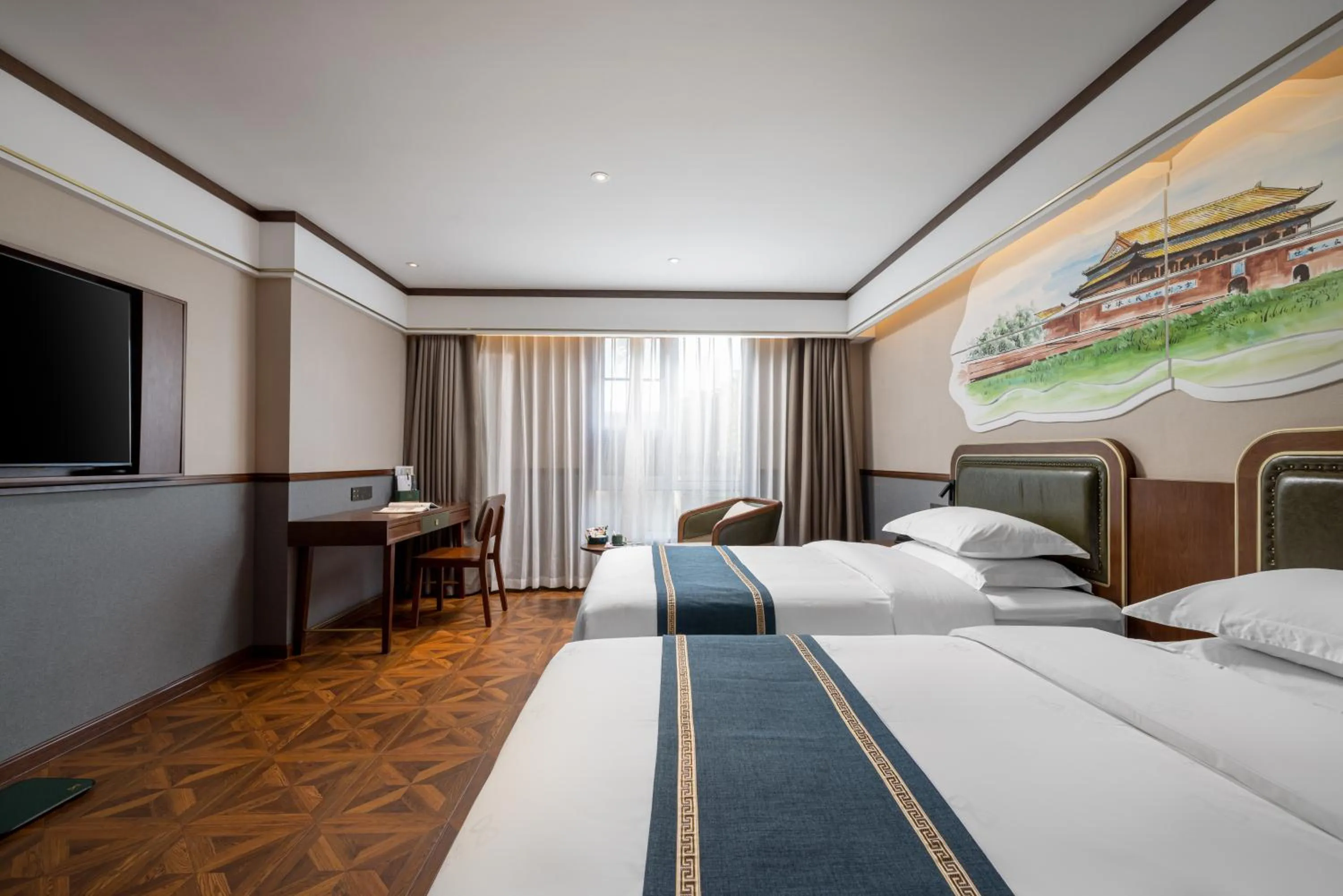 Photo of the whole room, Bed in Nost algia S Hotel Beijing Liangxiang University Town