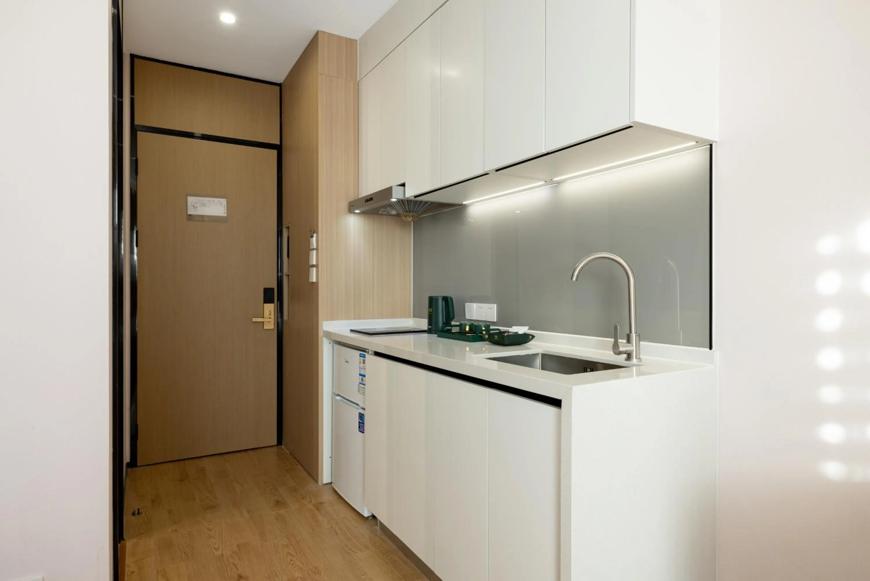 Kitchen or kitchenette in Nost algia S Hotel Beijing Liangxiang University Town
