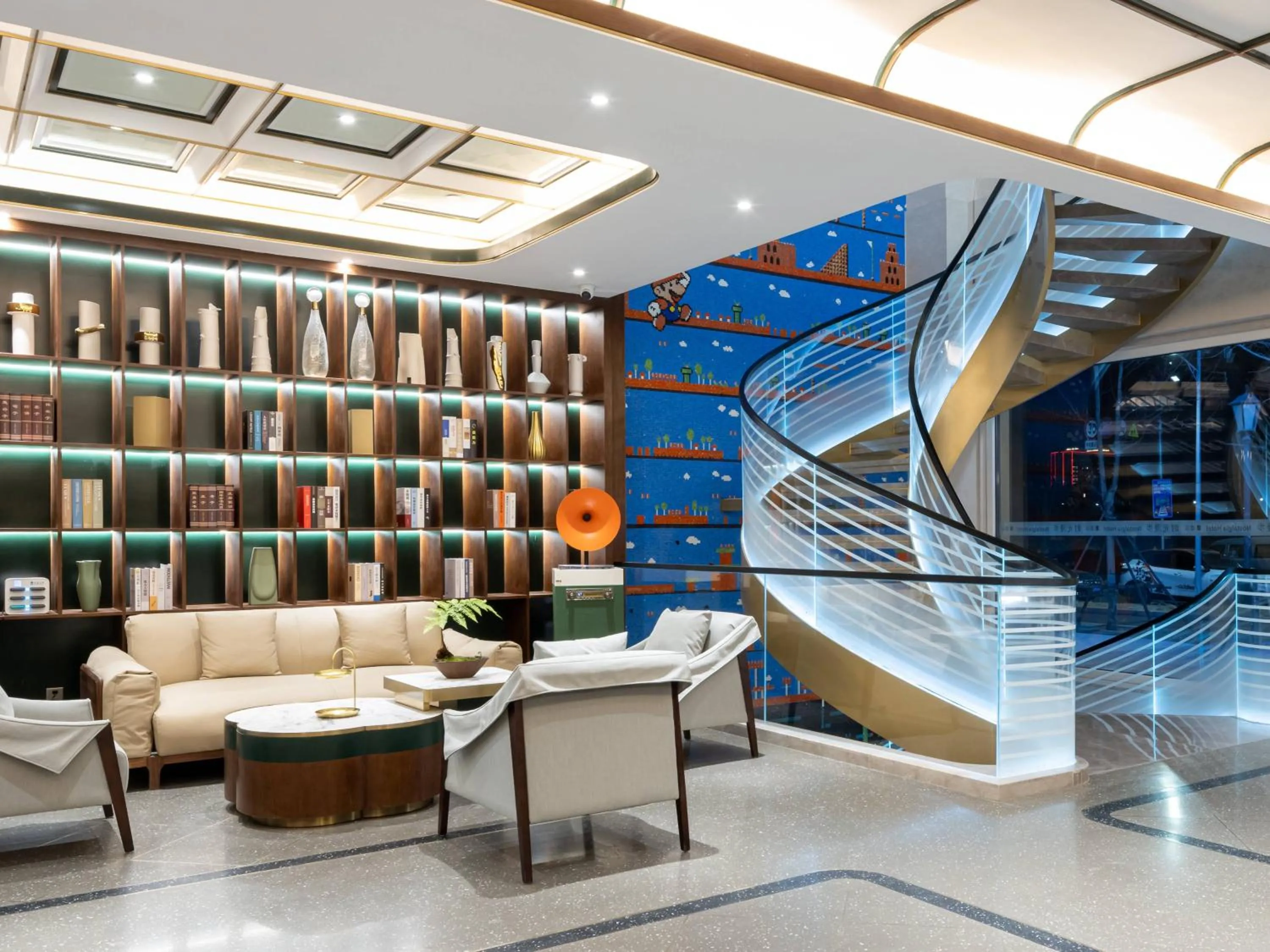 Lobby or reception in Nost algia S Hotel Beijing Liangxiang University Town