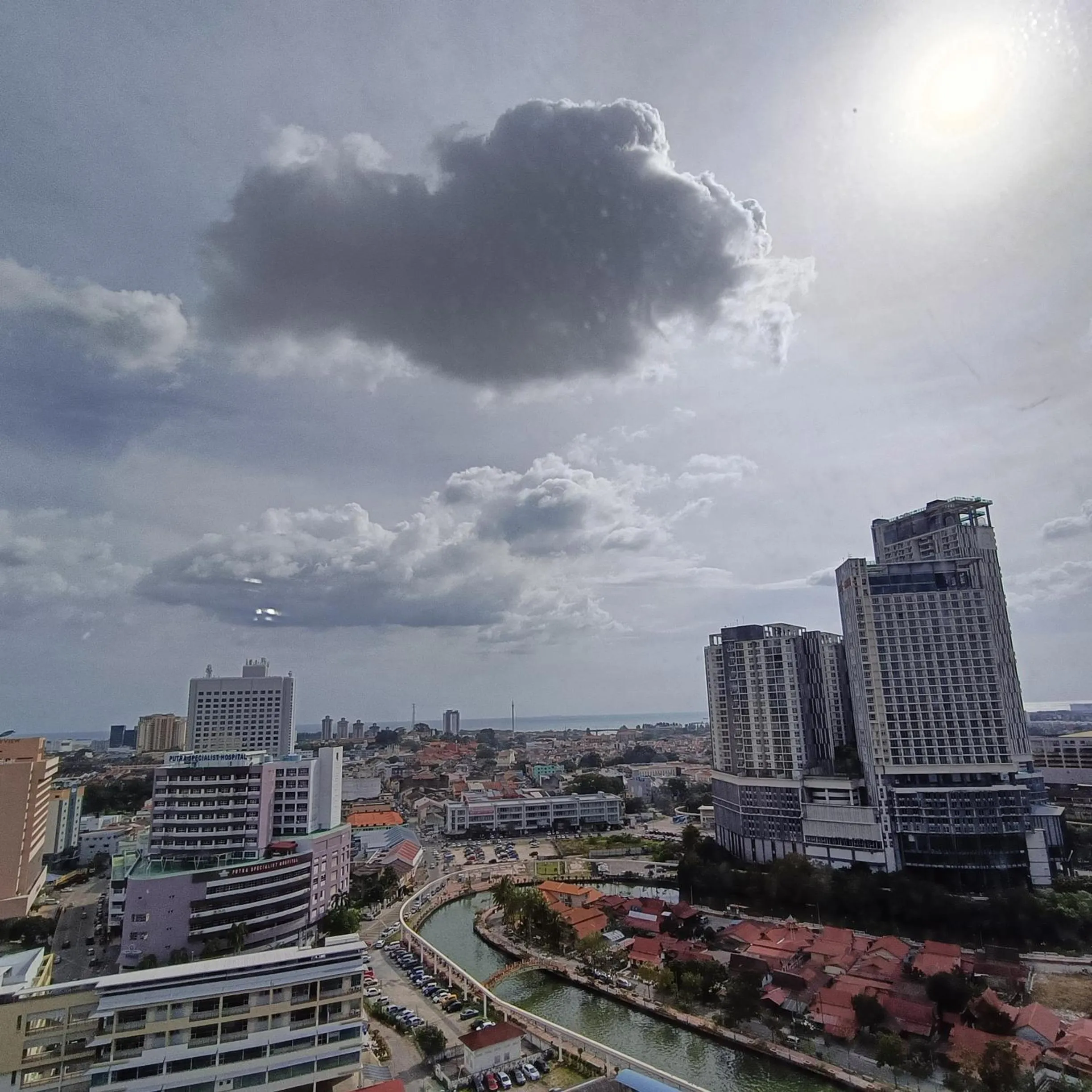 City view in Melaka Studio Suites