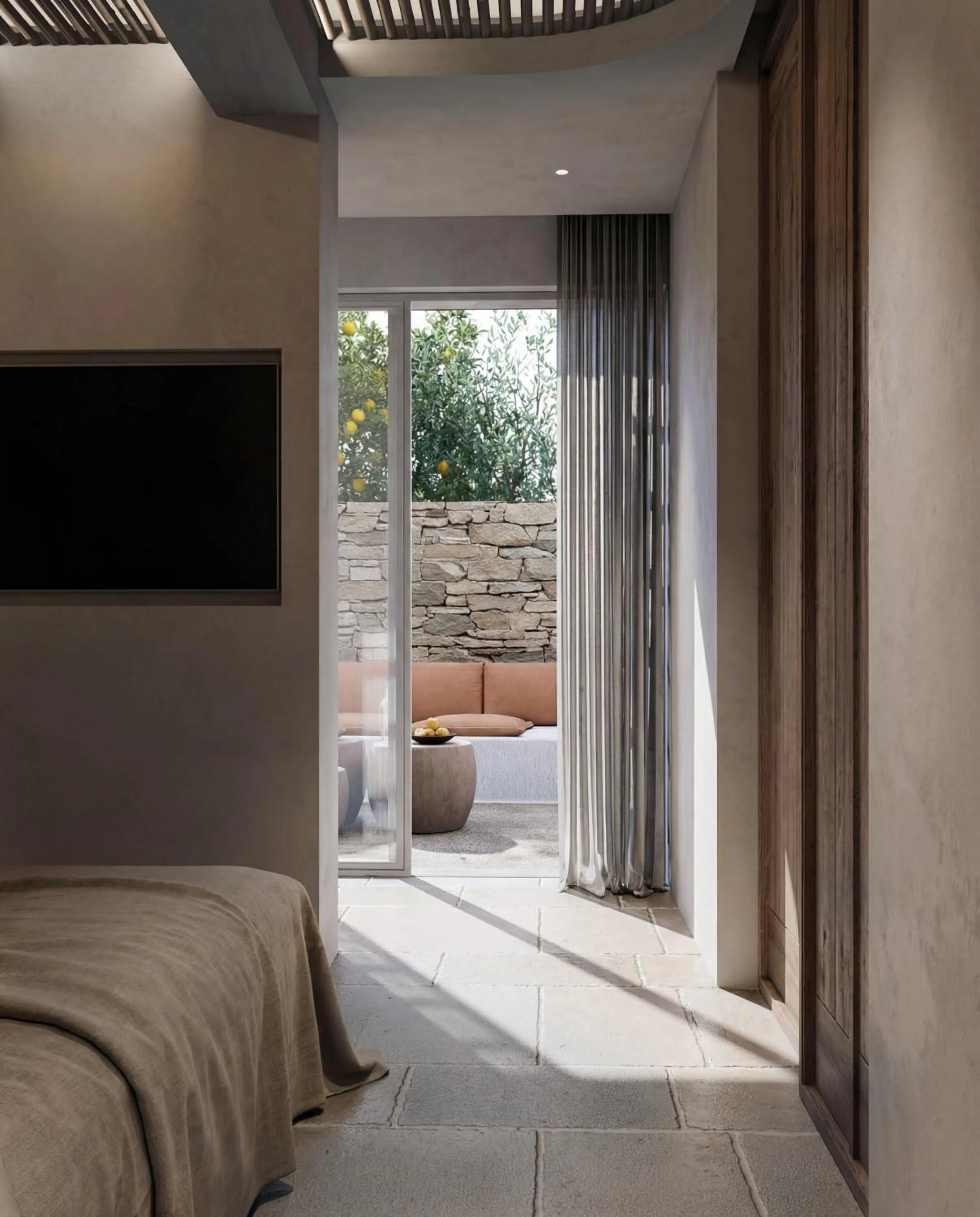 Bedroom, Bed in Meros, Santikos Collection