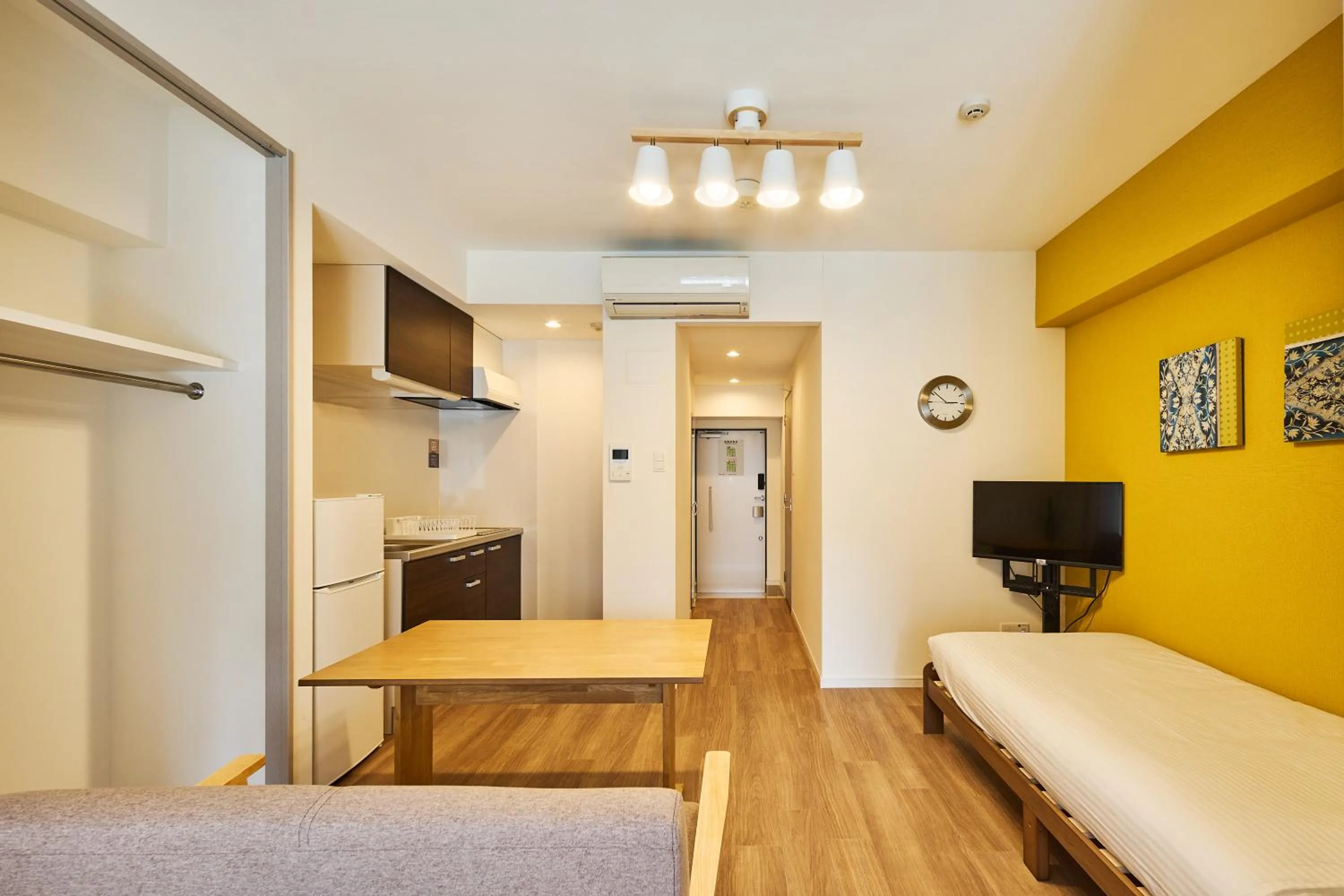 Bed in ALFACIO RIVERSIDE STAY HAKATA