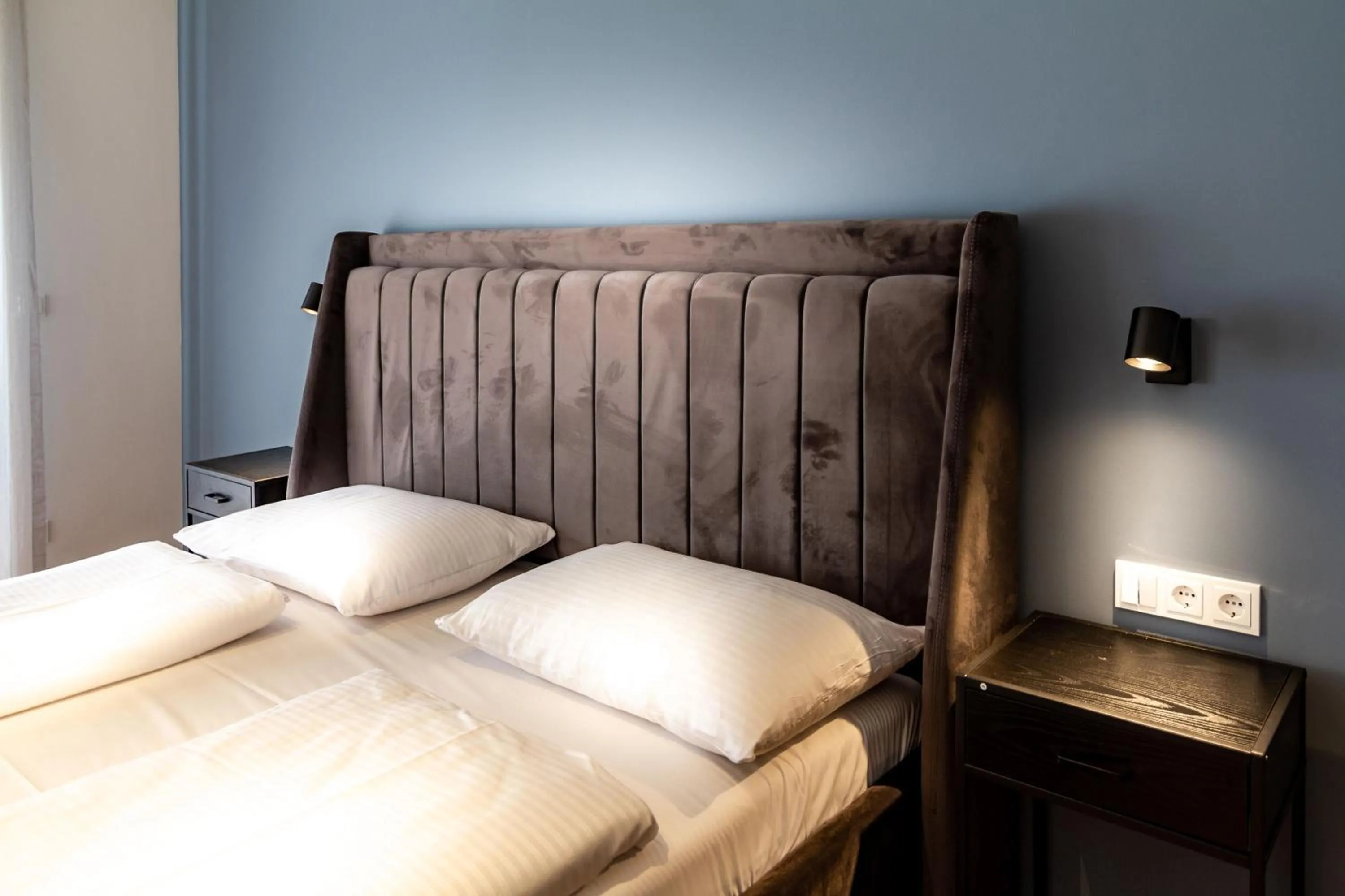 Bed in Sleep Inn Medienhafen Suites