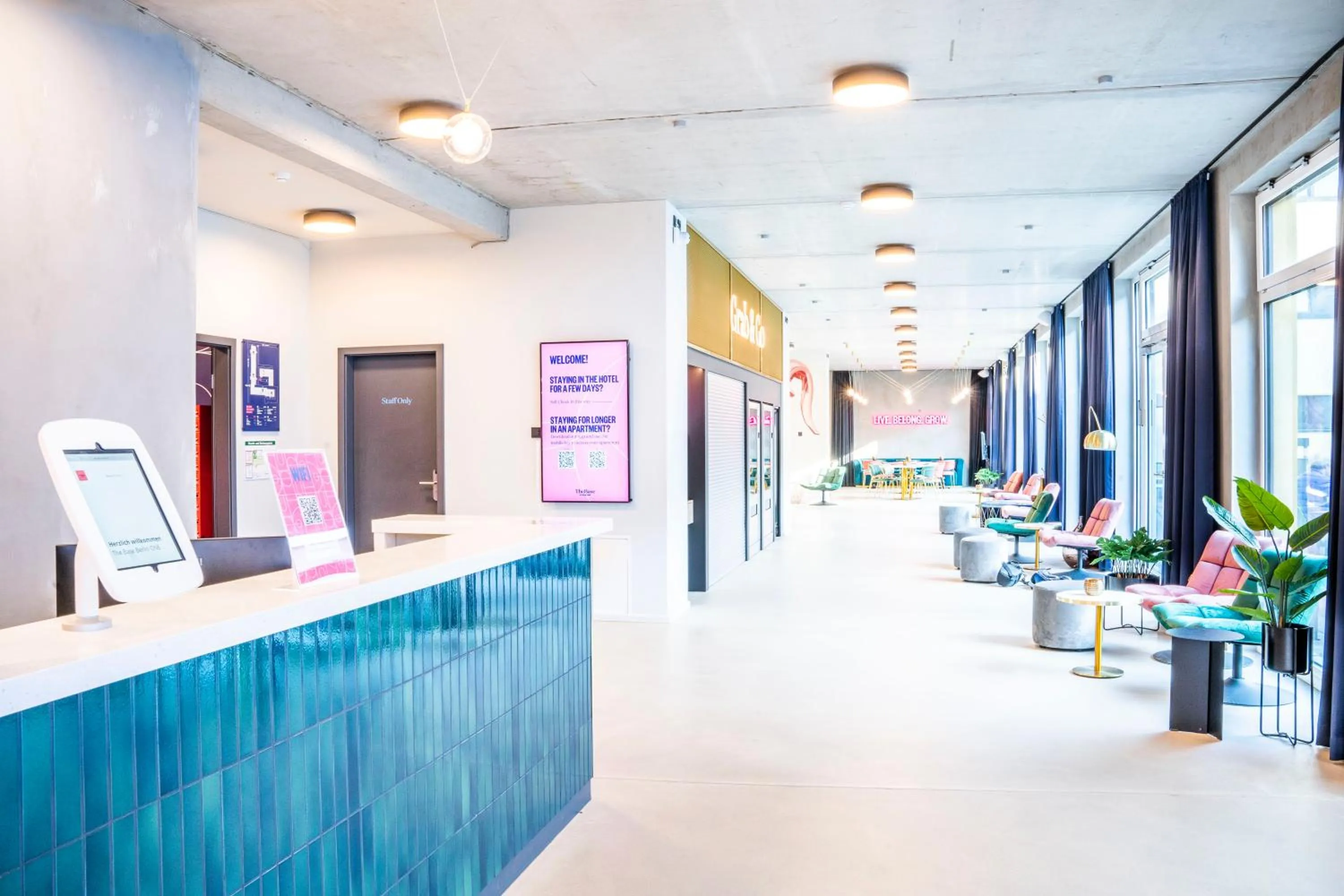 Lobby or reception in The Base Berlin ONE
